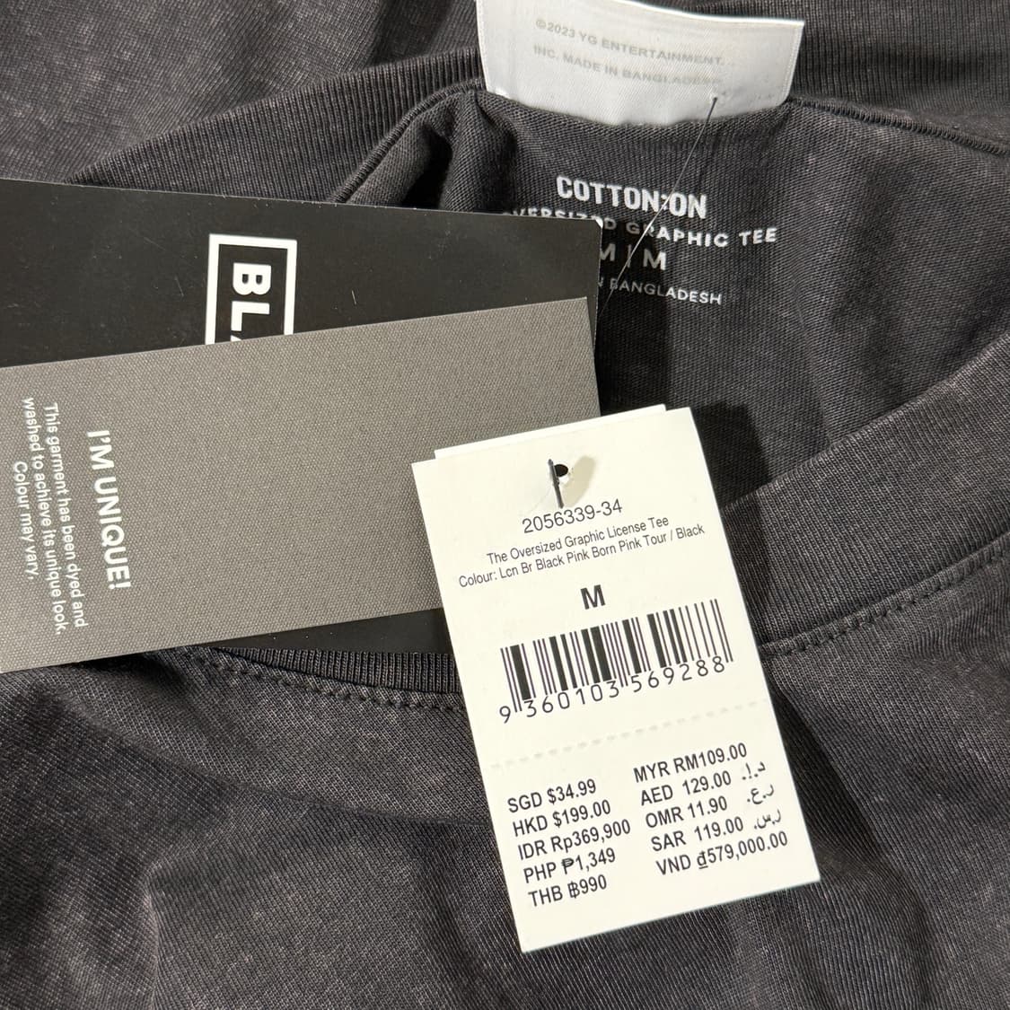 [M] 블랙핑크 BORN PINK 월드투어 티셔츠 상품이미지6