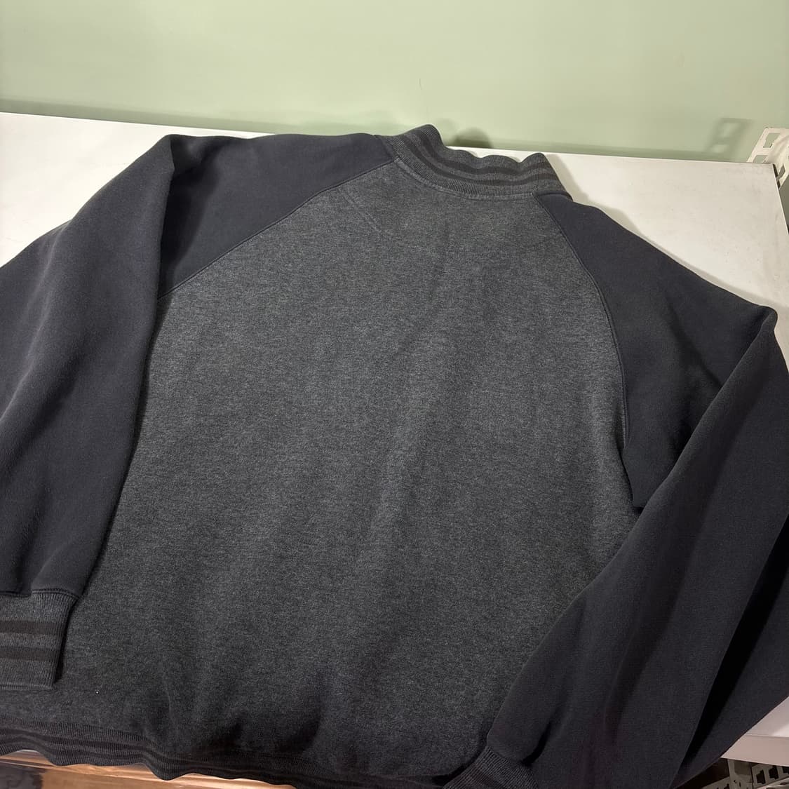 L 컬럼비아 그레이 오버핏 안감기모 코튼 바시티자켓 상품이미지4