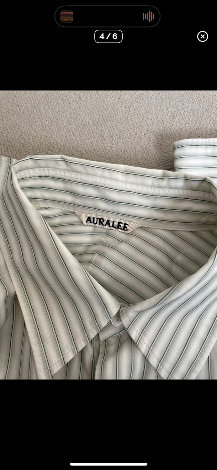 오라리 그린 스트라이프 셔츠 사이즈 3 상품이미지4