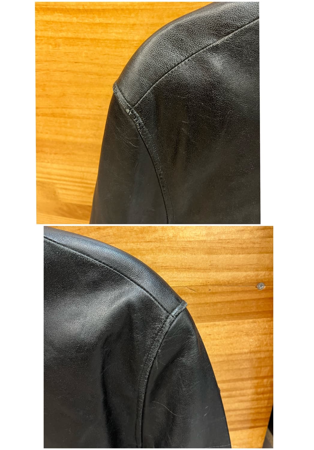 빈티지 양가죽 레더 가죽 자켓 블랙 110 #csz2776  상품이미지5
