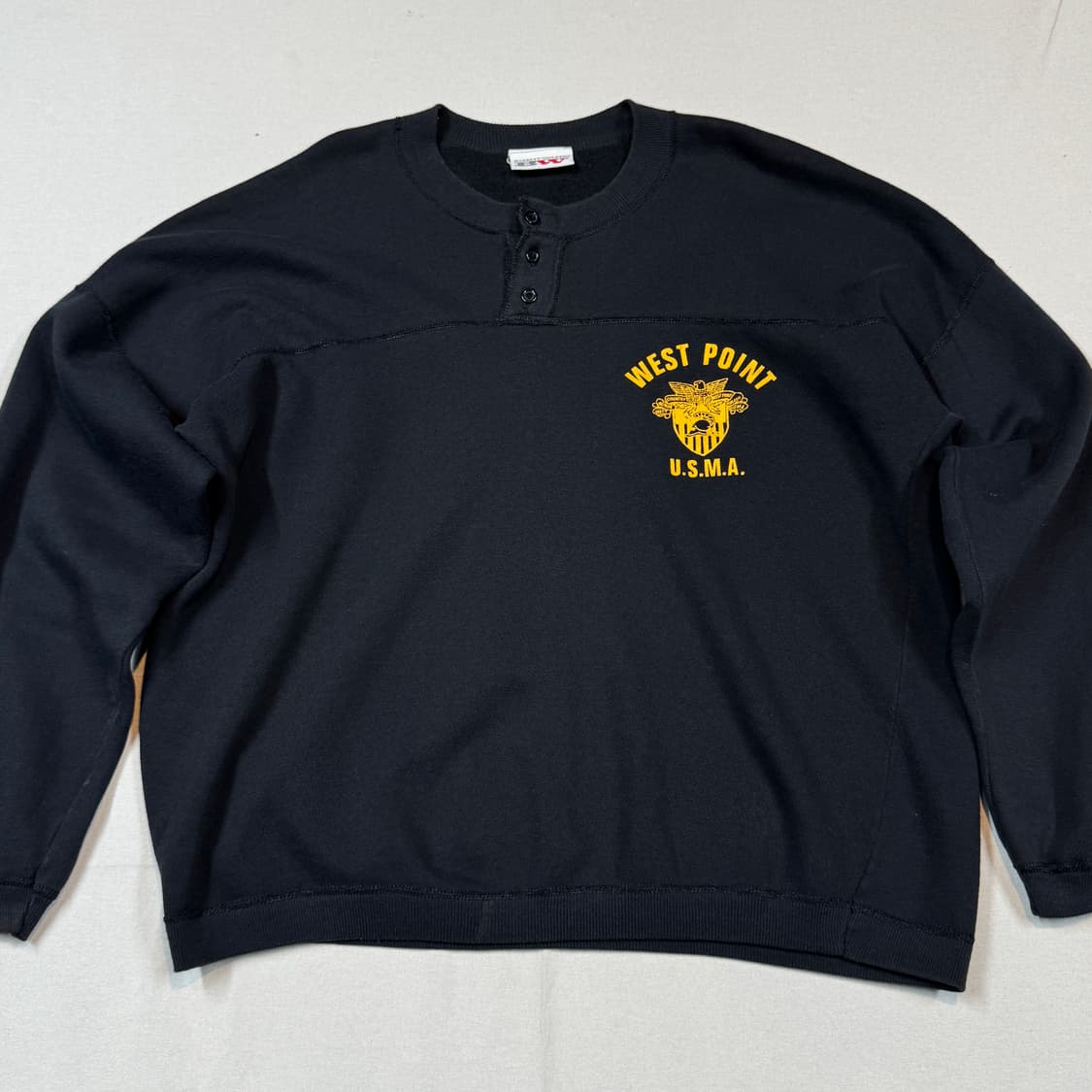 XL) 90s 바셋워커 USMA 웨스트포인트 헨리넥 스웨트셔츠 상품이미지2