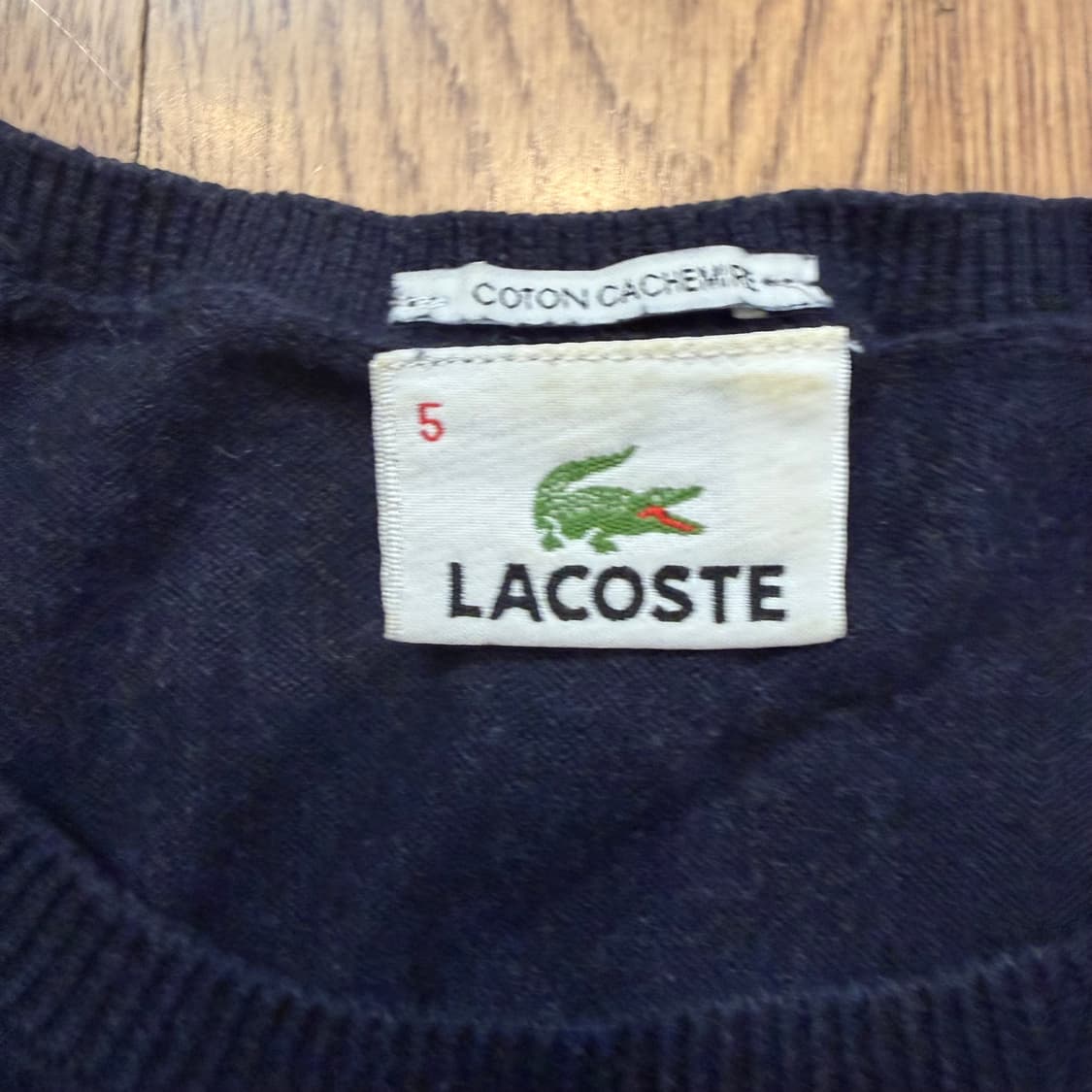 라코스테 코튼 캐시미어 패치 니트  상품이미지3