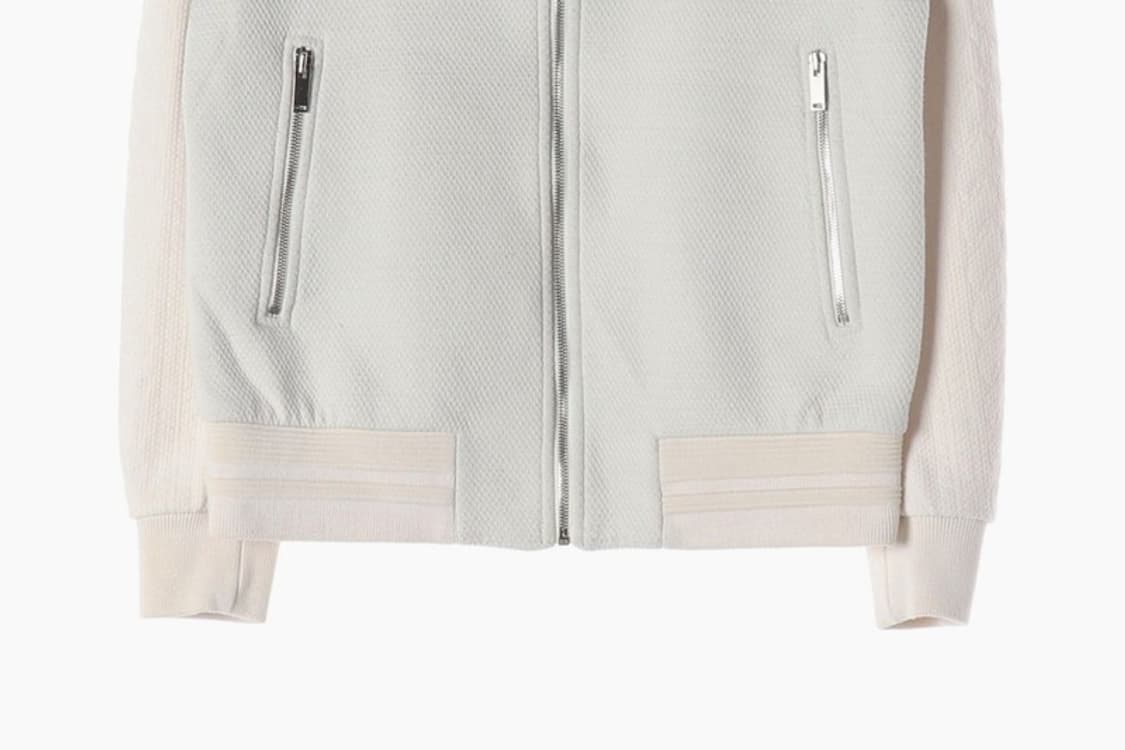 시스템 옴므 라이트 그레이 텍스처 블루종 자켓 L 상품이미지5