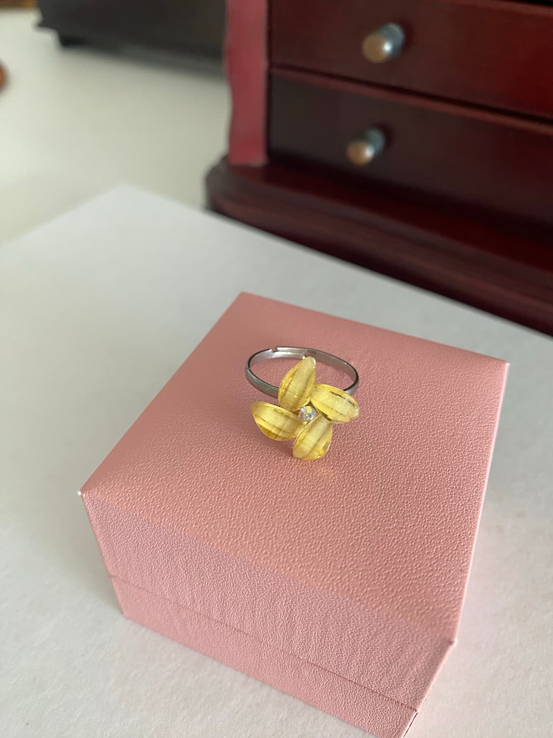 빈티지 노란꽃 반지 일본 수입 반지 상품이미지1