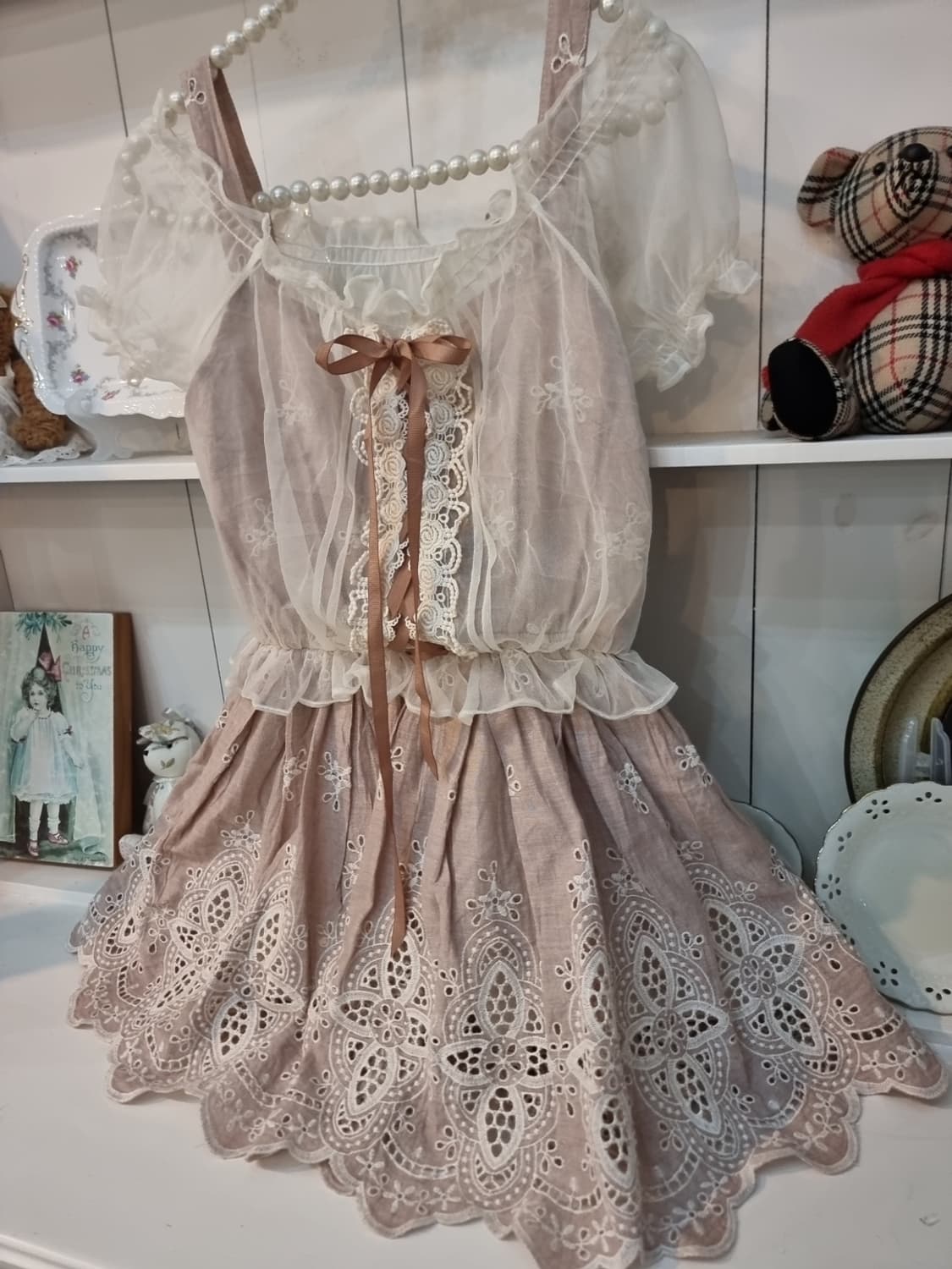 LIZ LISA 오프숄더 레이스 원피스 상품이미지3