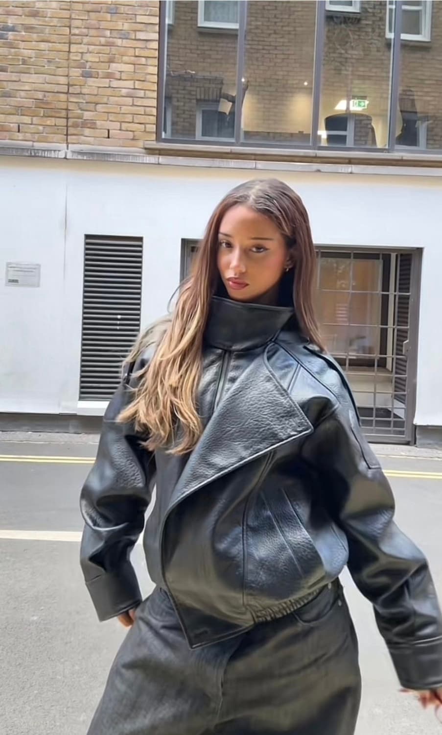 Zara 페이크 레더자켓 M (새상품) 상품이미지4