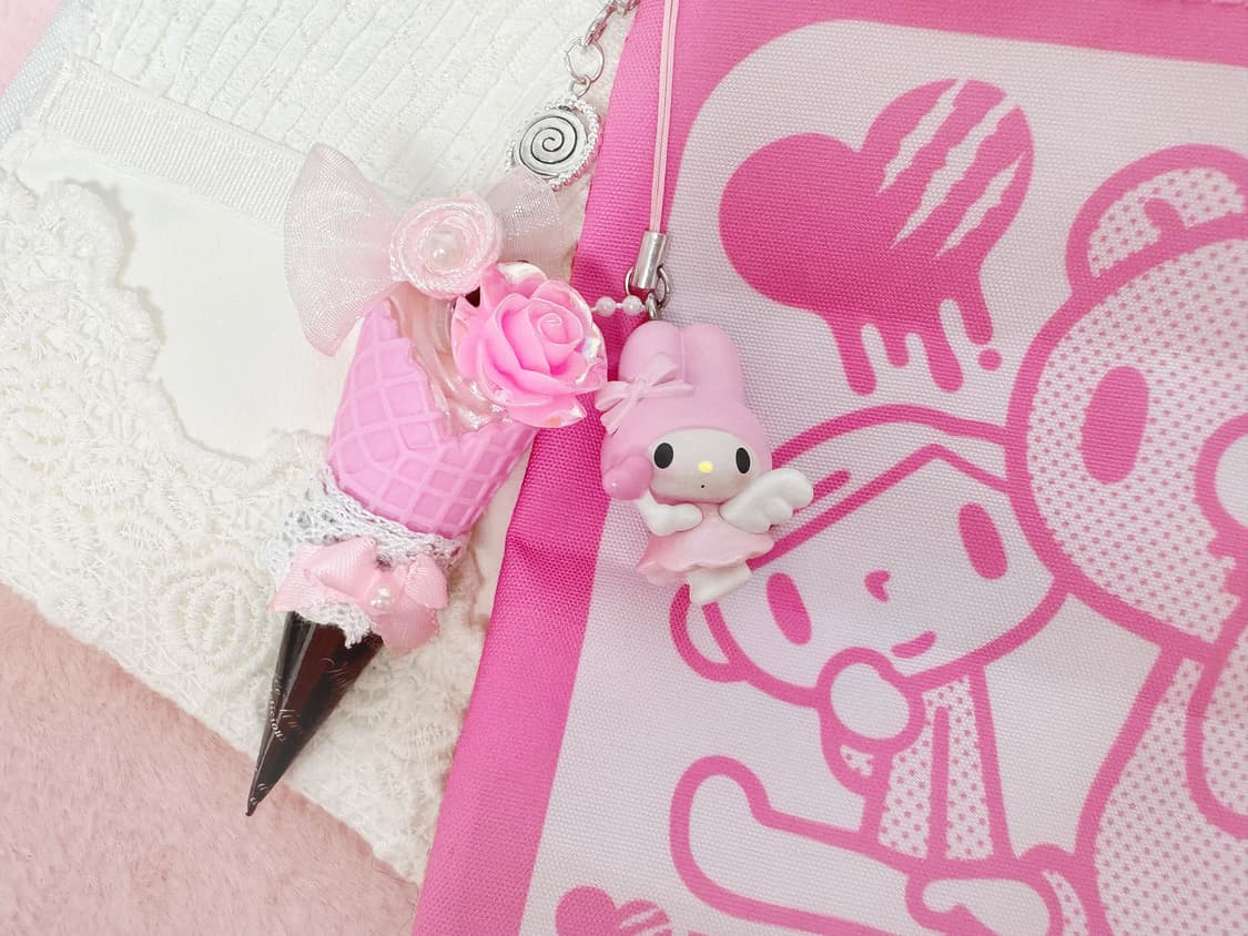cream rose ice cream keyring 상품이미지4