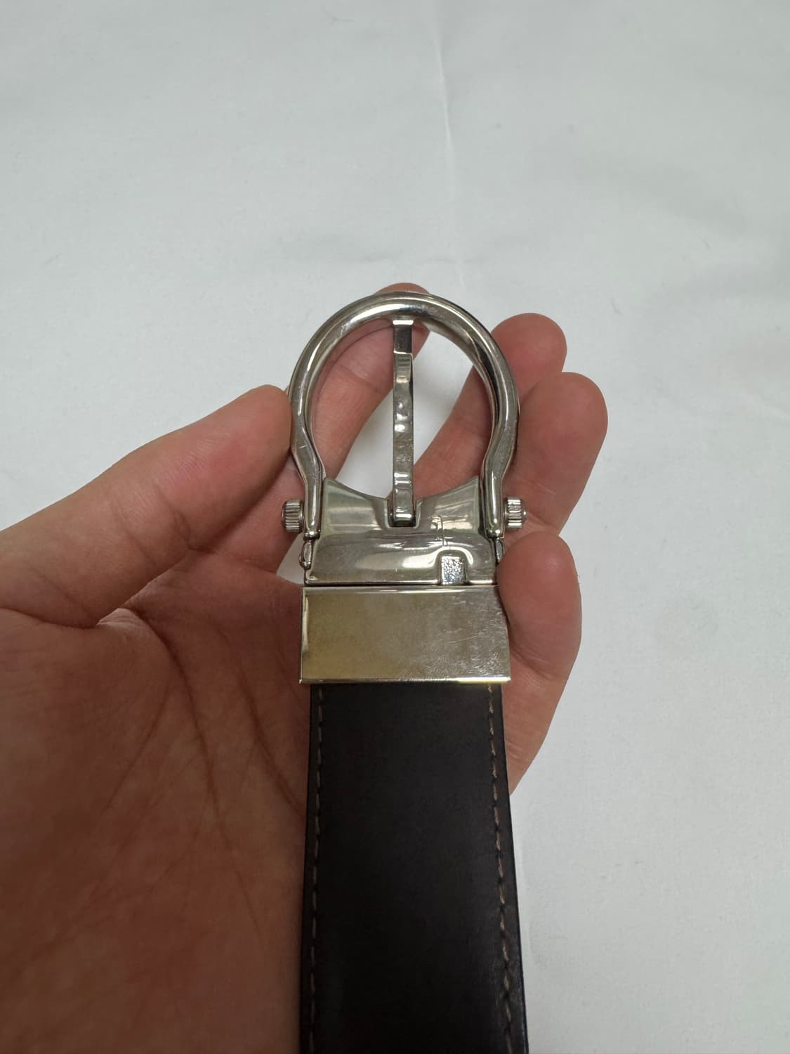 몽블랑 벨트 블랙 브라운 양면 프리컷팅 상품이미지4