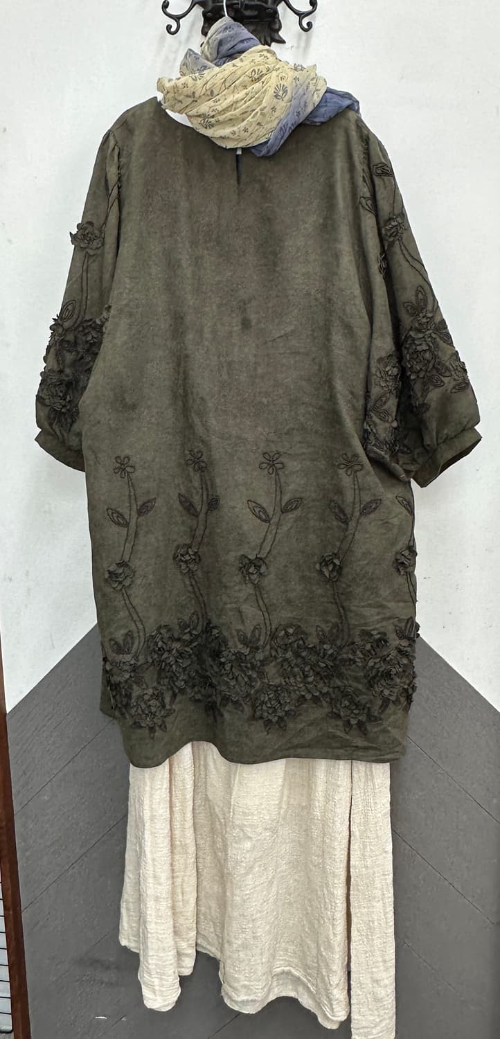 🍀하구미의 히피 코디세트🍀그런지 에스닉 플라워 원피스 레이어드 일본 상품이미지4