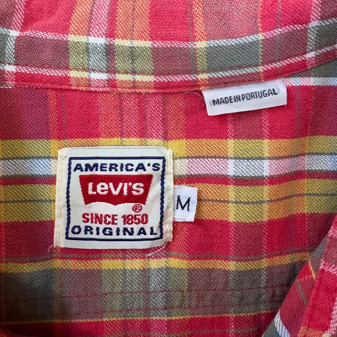 90s 리바이스 Levi’s 체크 워크 셔츠 (포르투갈 생산) 상품이미지7