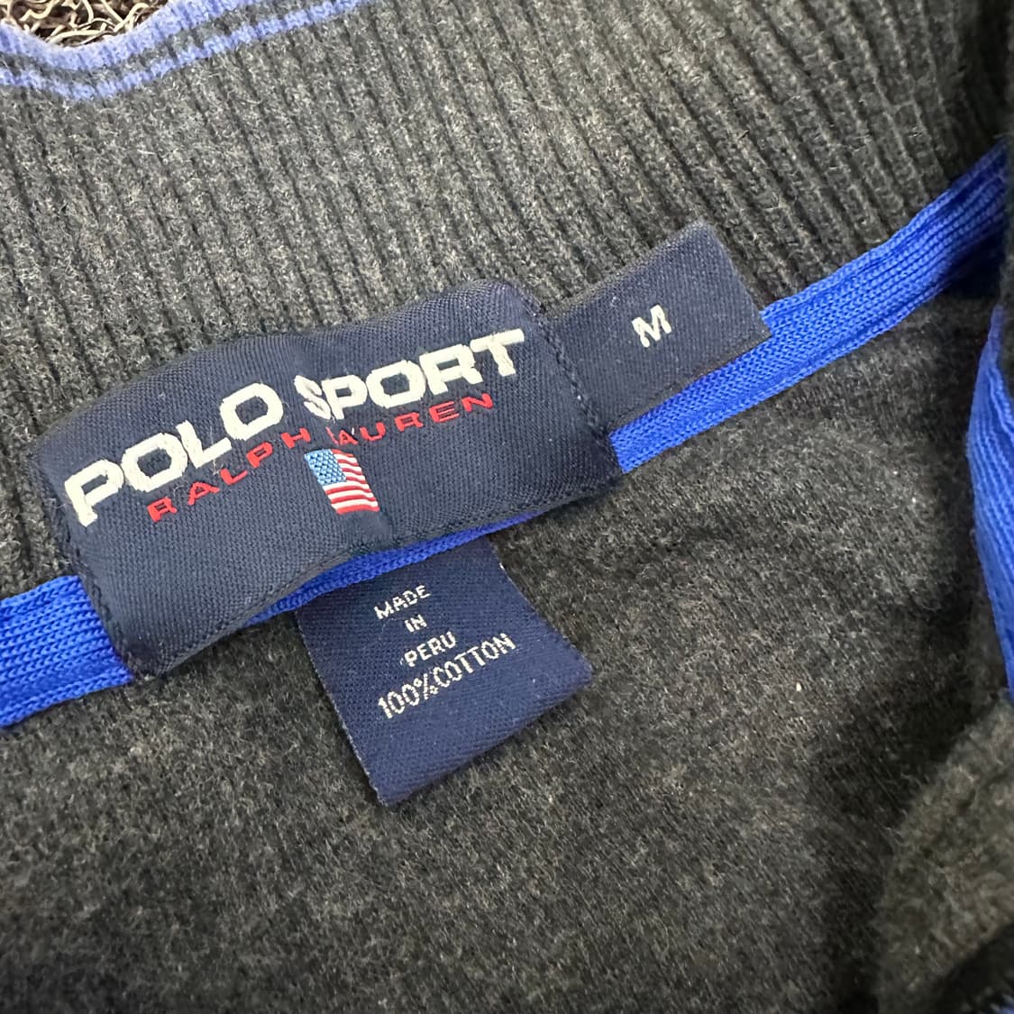 POLO Sports 폴로 스포츠 반집업 맨투맨 니트 M 상품이미지3