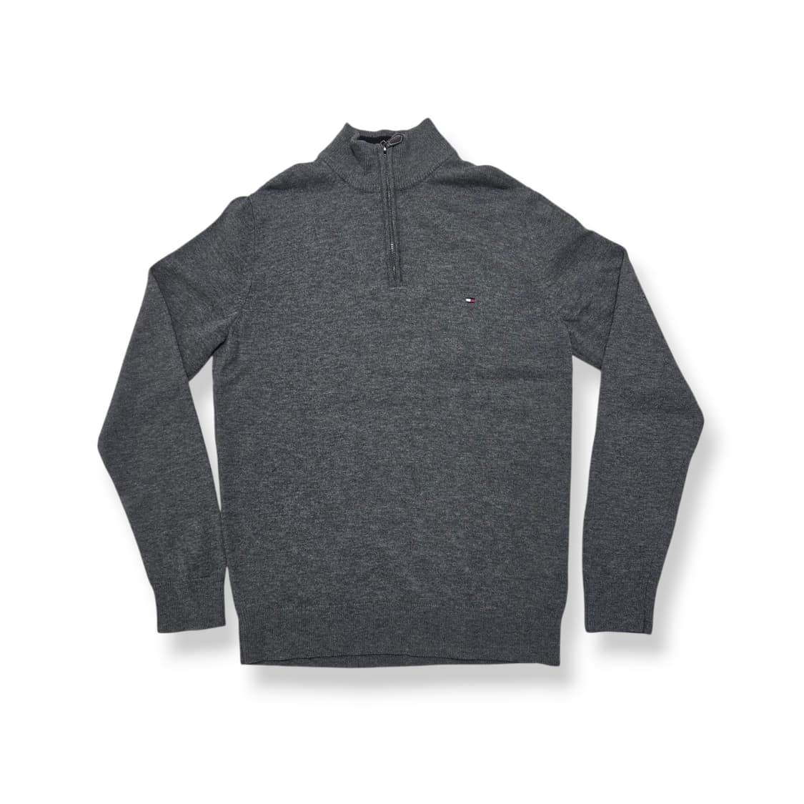 타미힐피거 다크 그레이 반집업 니트 맨투맨 상품이미지1