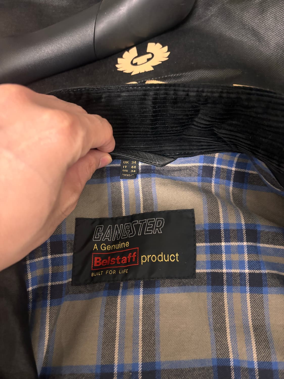 (44size) 벨스타프 갱스터 블랙 가죽자켓 상품이미지3