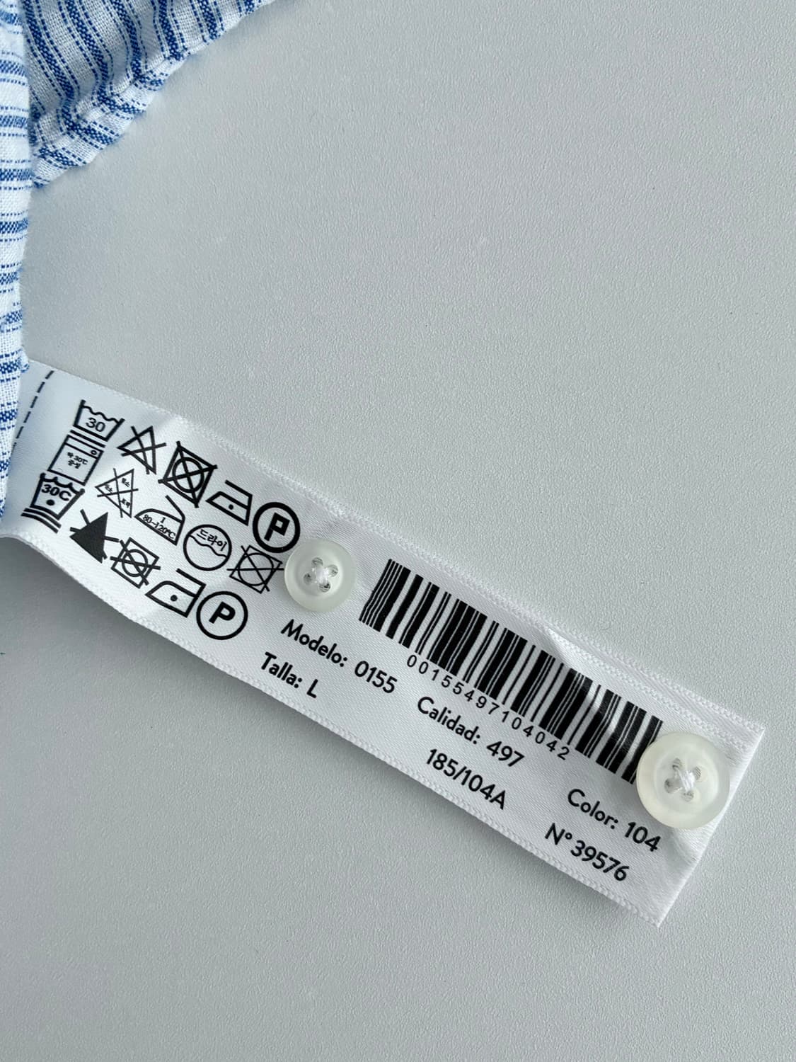 L) 마시모두띠 코튼 린넨 스트라이프 셔츠 블루 상품이미지5