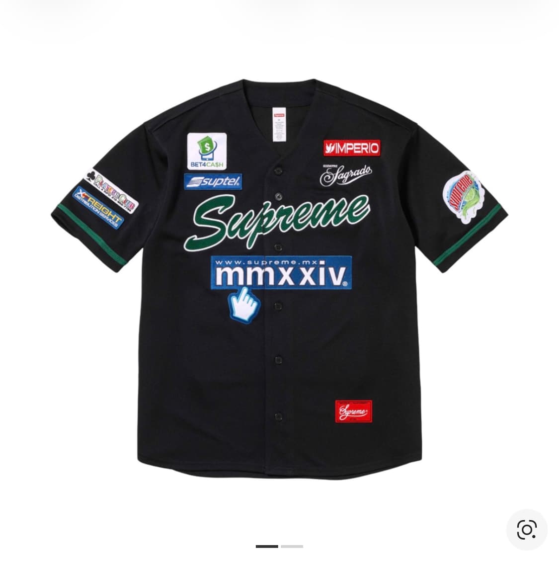 슈프림 추즌 원 베이스볼 저지 블랙 - 24SS xxl 상품이미지1