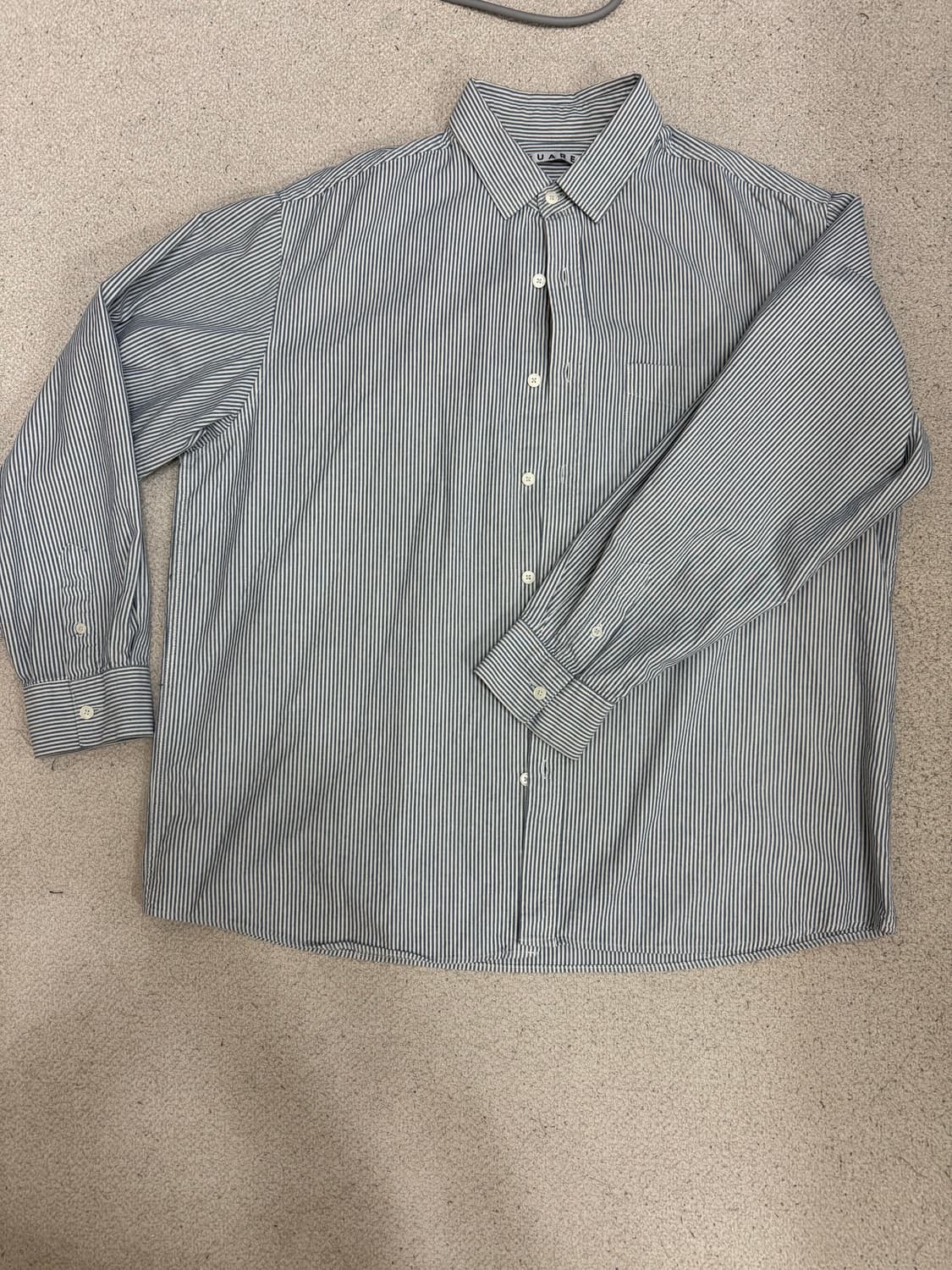 수아레 데일리 스트라이프 셔츠 네이비 XL 상품이미지1