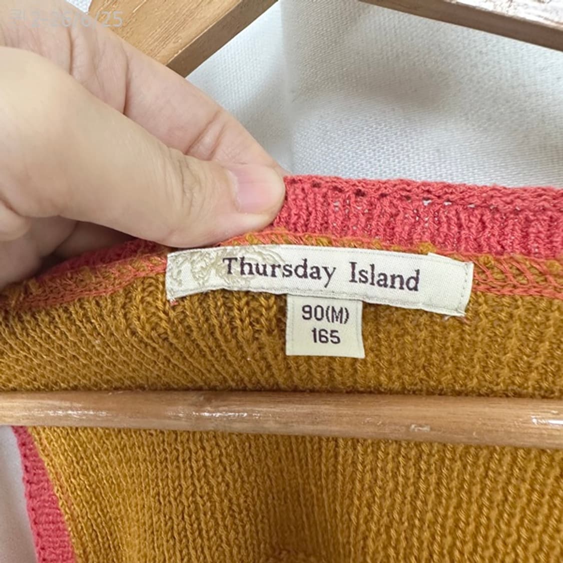 써스데이아일랜드 여자 니트 조끼 90 M  상품이미지6