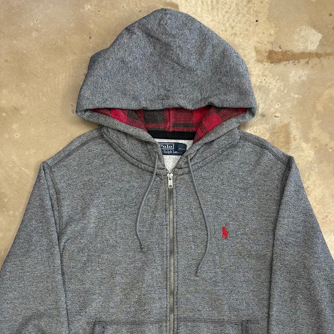 L 폴로랄프로렌 그레이 기모 후드 집업 상품이미지1