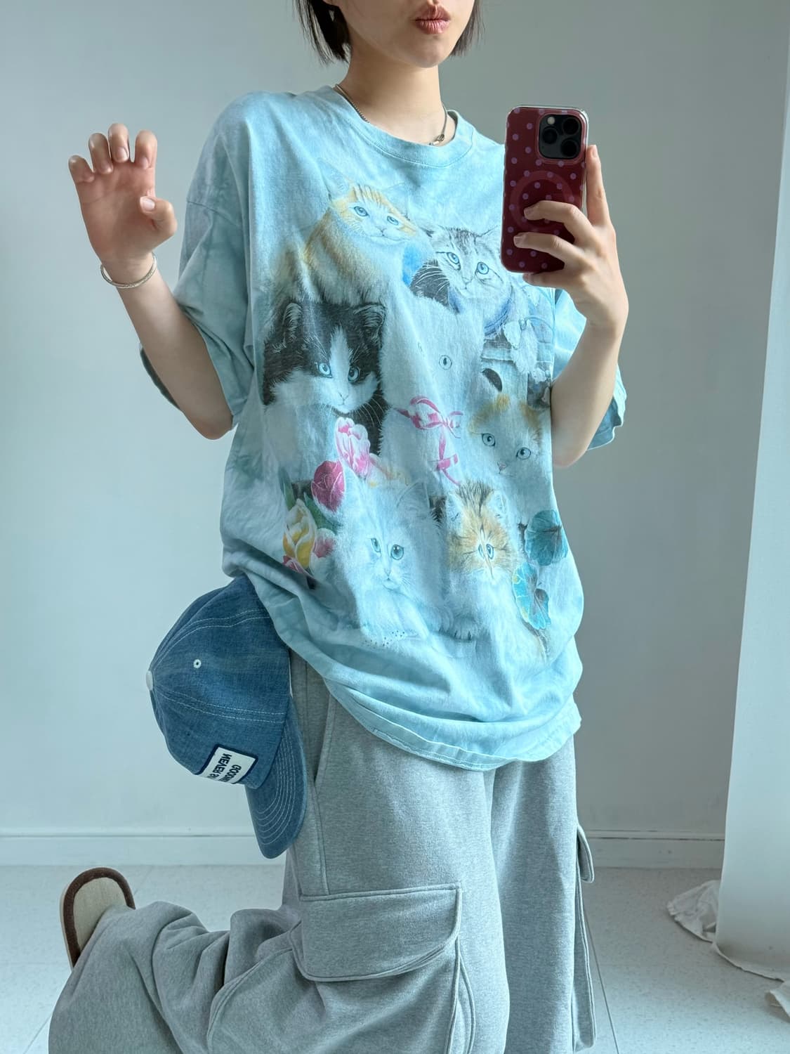 더 마운틴 타이다이 캣츠 반팔티 상품이미지1