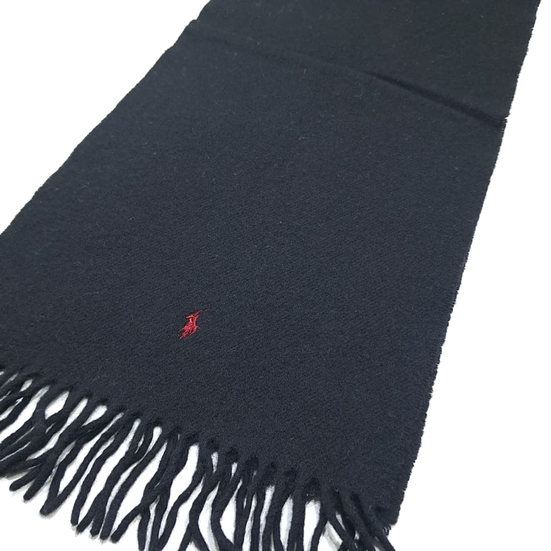 MX550 폴로 90s 스코틀랜드판 램스울 레드포니 블랙 머플러 목도리 상품이미지3