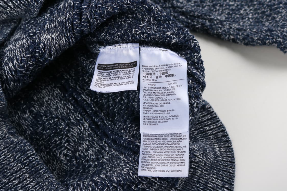 [L] 리바이스 블루 코튼 아란 니트 스웨터 상품이미지4