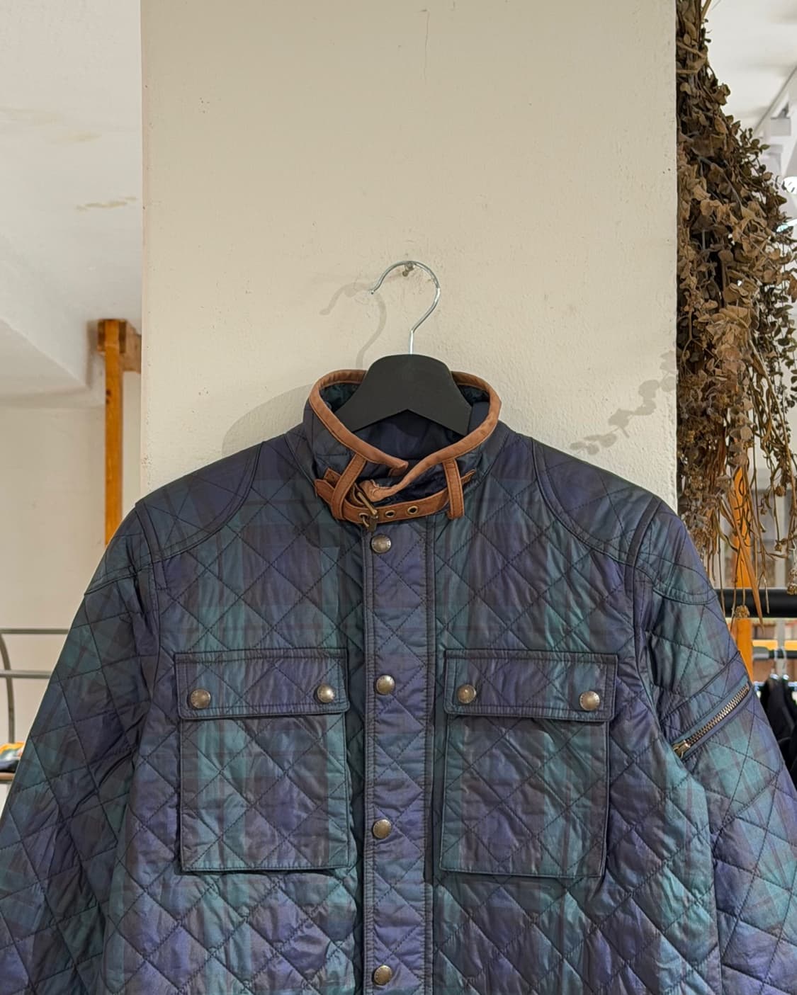 폴로 랄프로렌 그린 블랙와치 타탄 퀼팅 자켓 상품이미지4