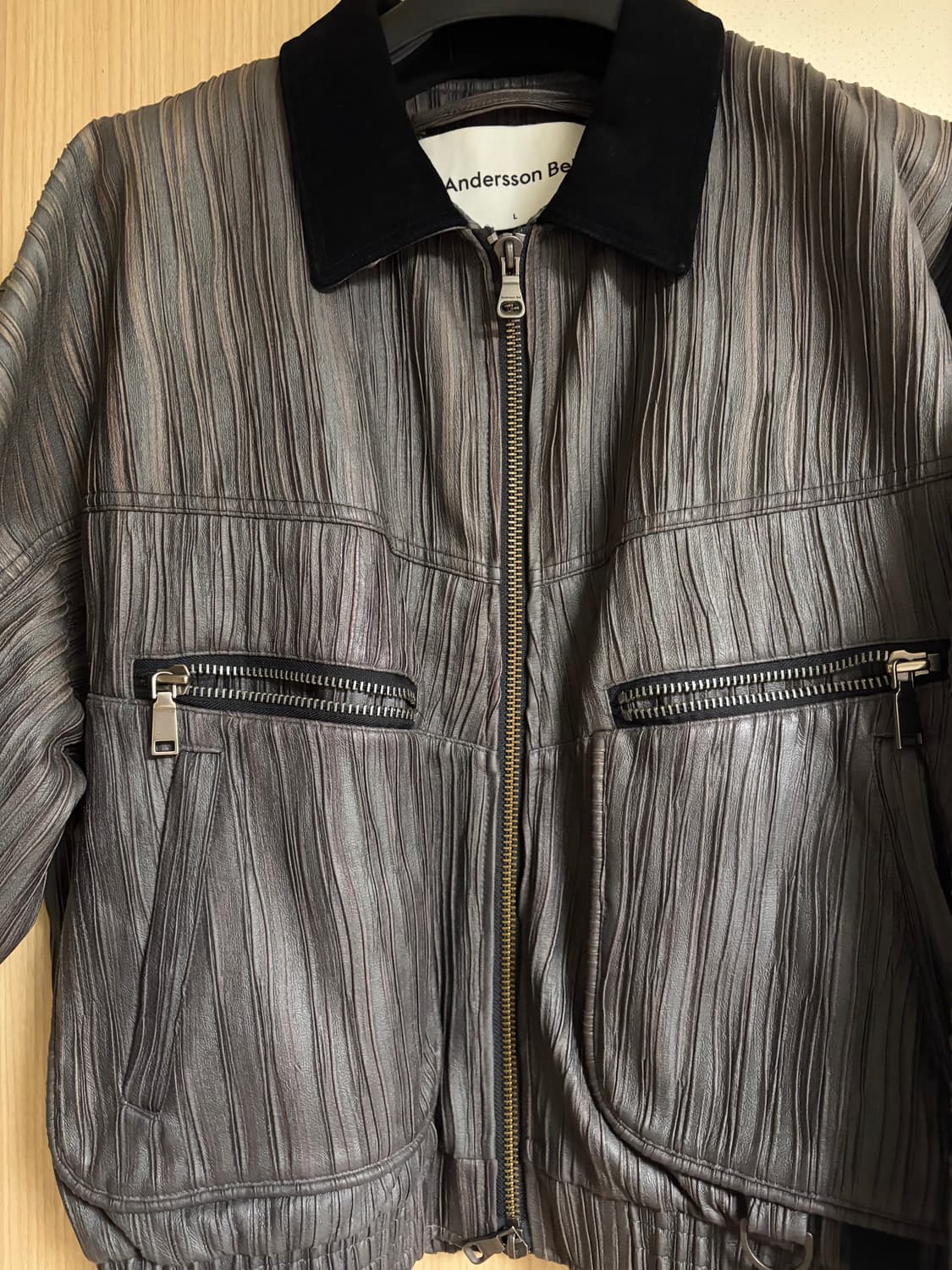 앤더슨벨 오르테가 봄버 재킷 awa386m(CHARCOAL) L 100 상품이미지3