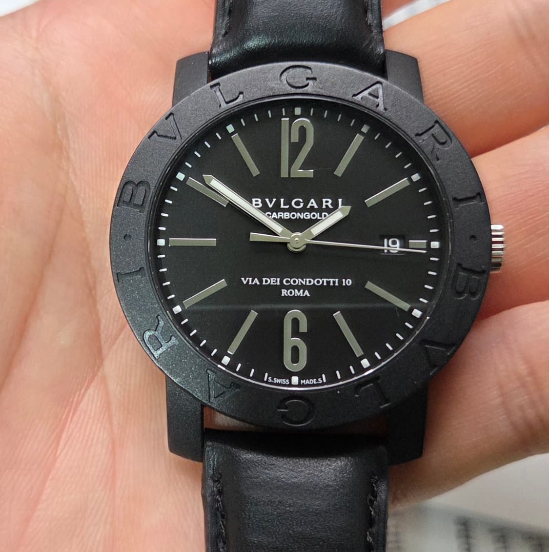 레어] 불가리 카본골드 로마 화골 콤비 40mm 한정판 오토매틱  상품이미지8