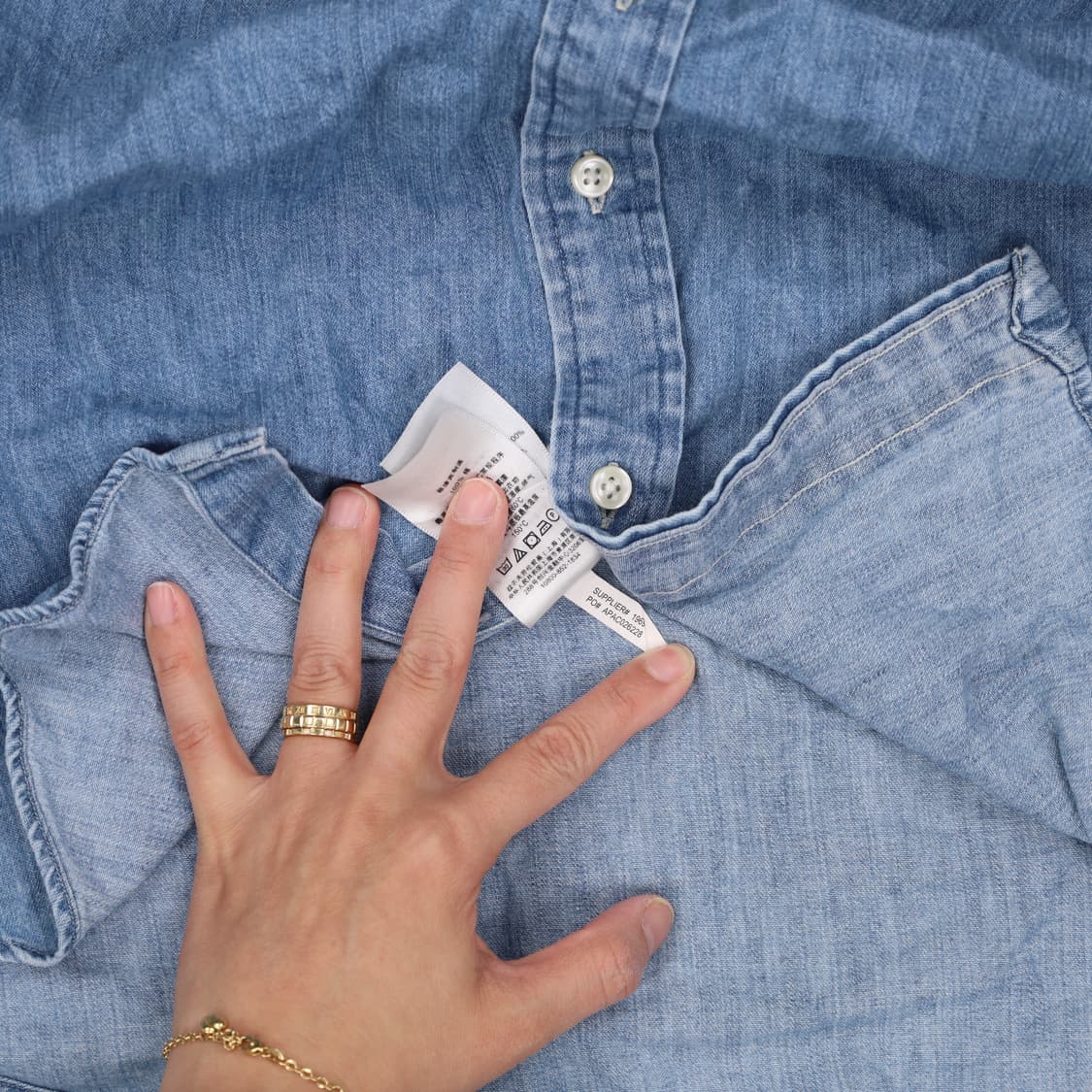 S 폴로 여성 데님셔츠 0330H1 상품이미지5