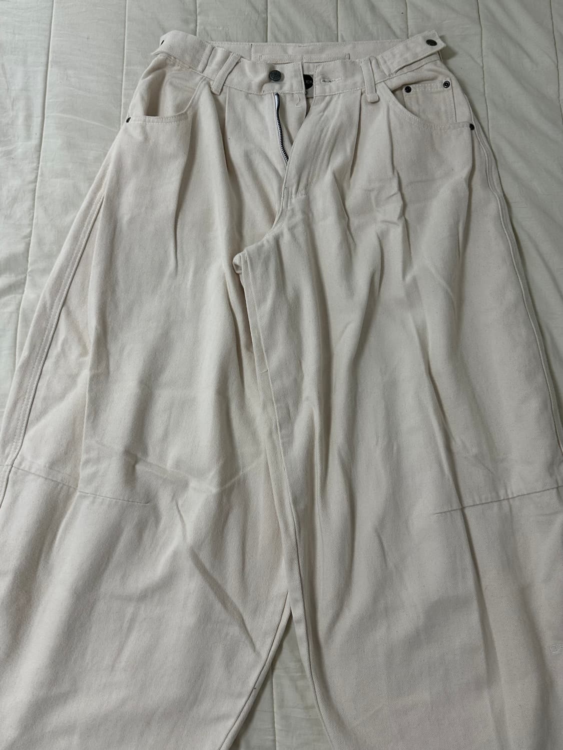 글랙 gp138 미티어 아플리케 크림 코튼 팬츠 벌룬팬츠 s 상품이미지2