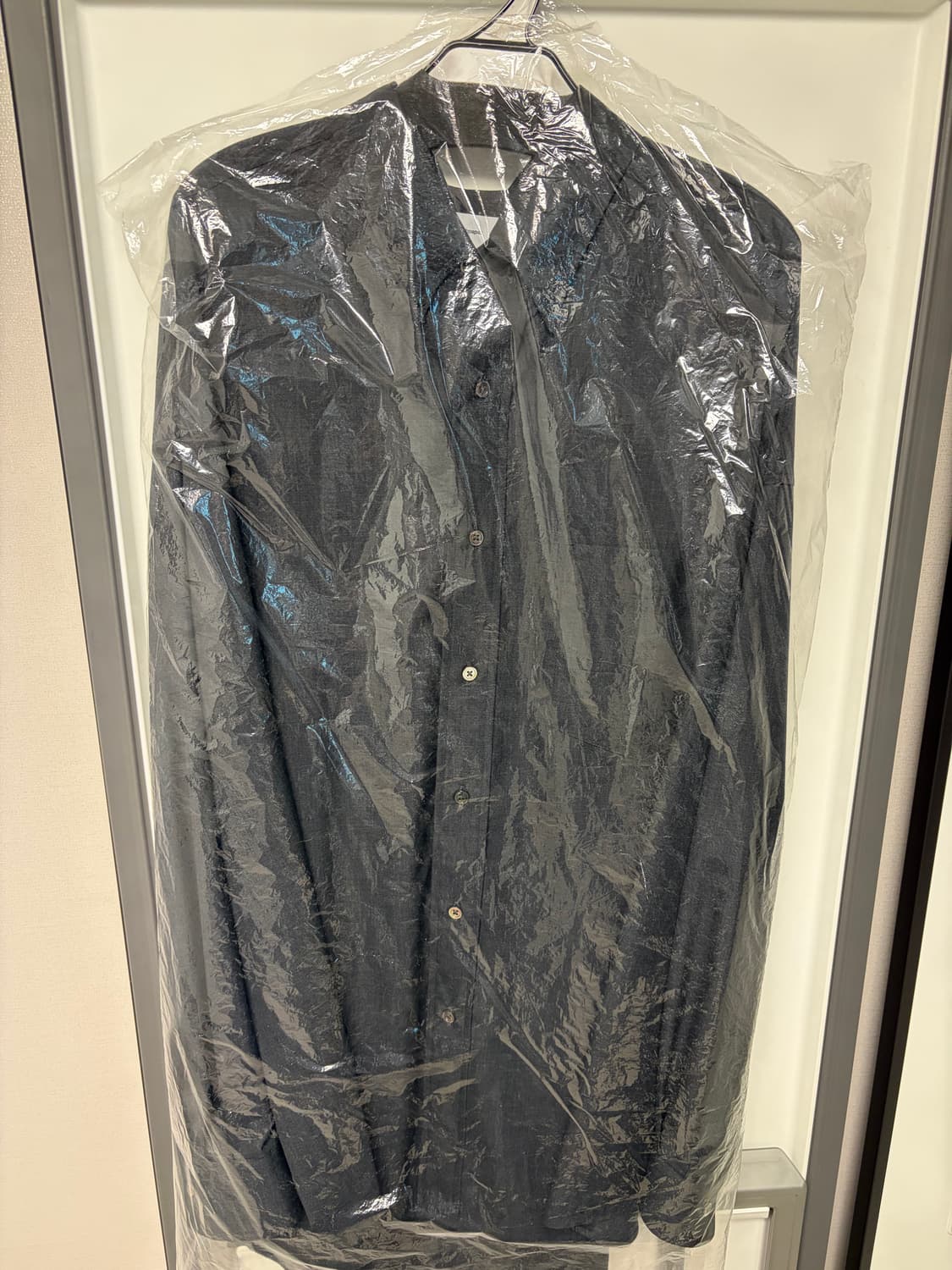 [OS] 그라프페이퍼 컬렉션 차콜 오버사이즈 셔츠  상품이미지1