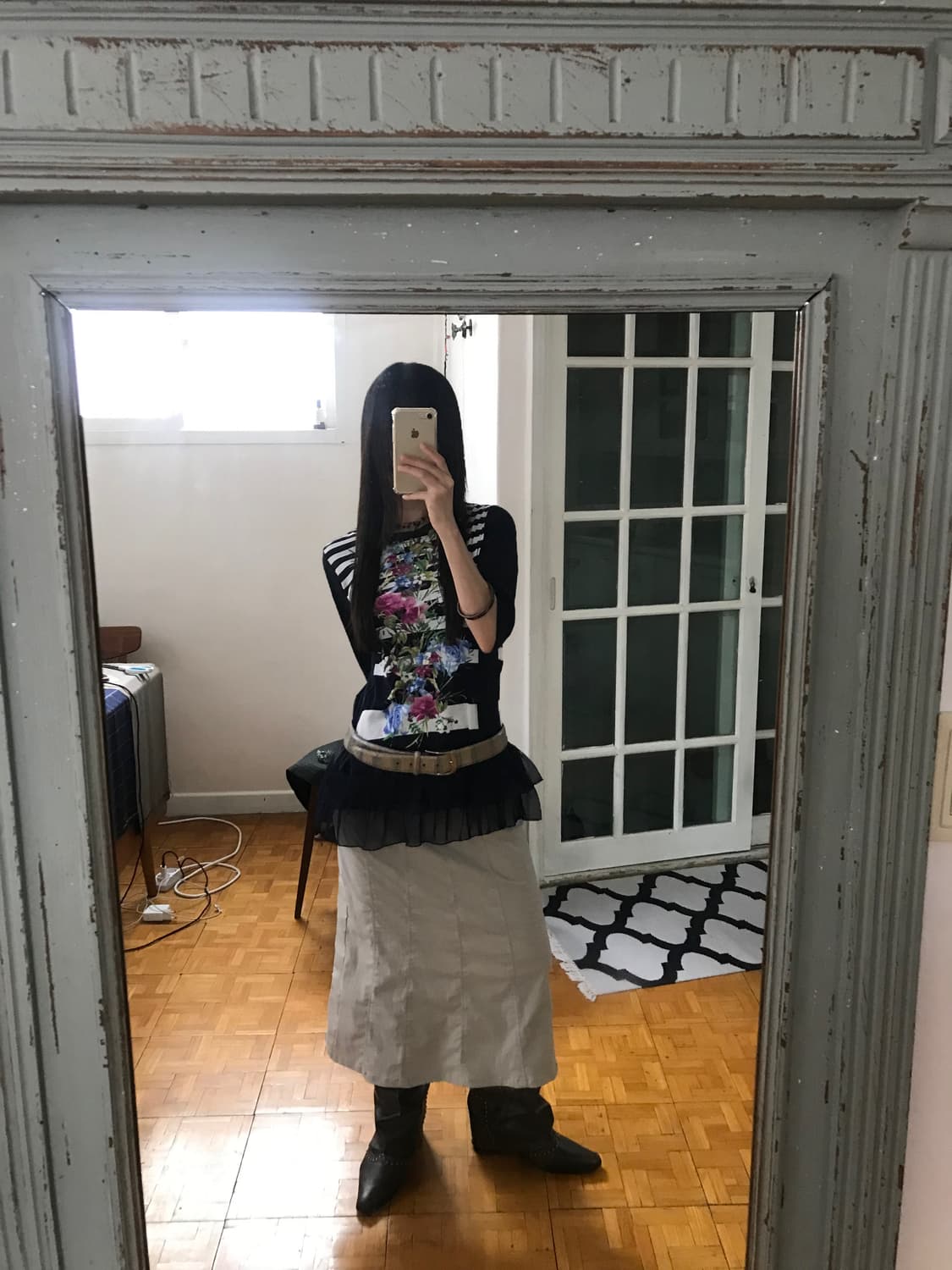 vintage beige skirt (26inch) 상품이미지1
