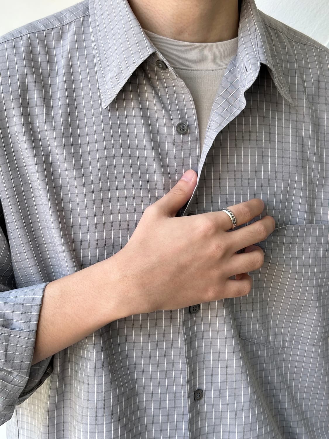 Light cotton graph check L/S shirt 상품이미지9