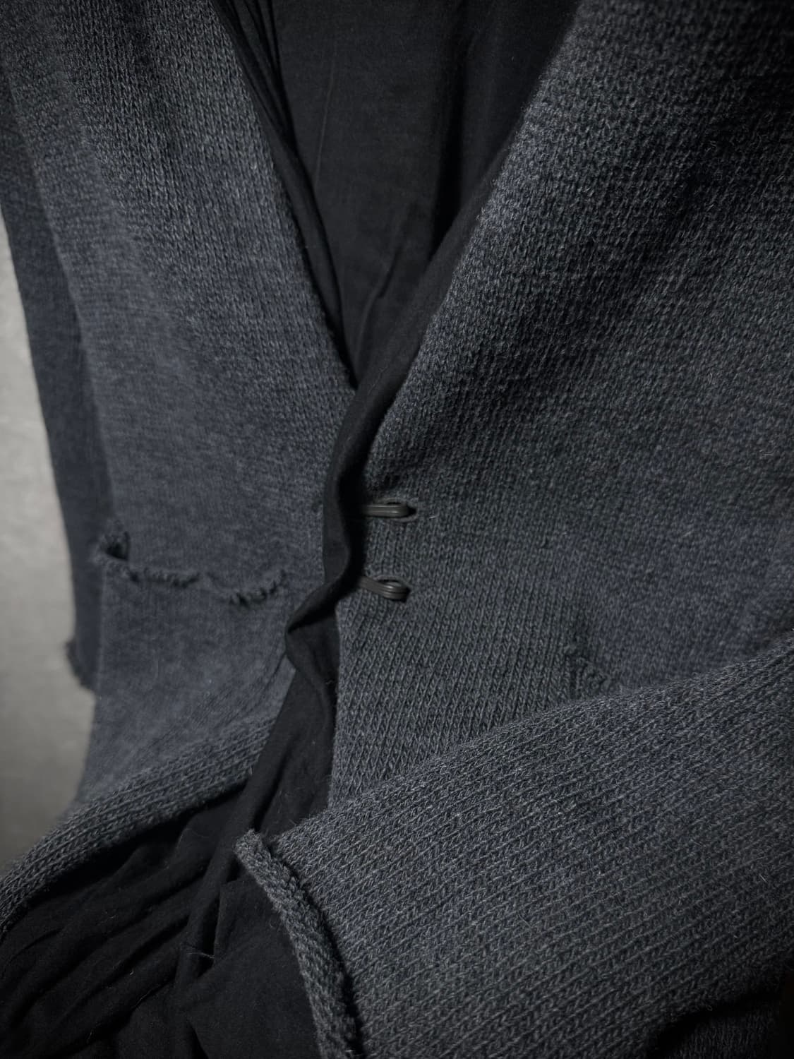 nude:mm Raw Edge Layered Knit Cardigan   상품이미지6