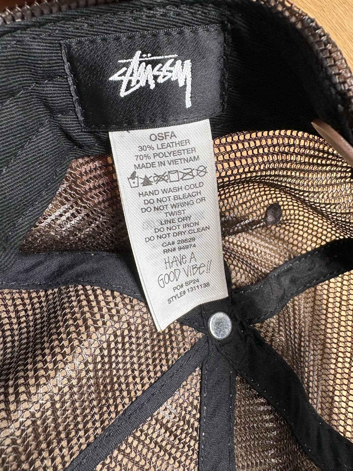 스투시 로우 스냅백 브라운(새상품) 상품이미지4