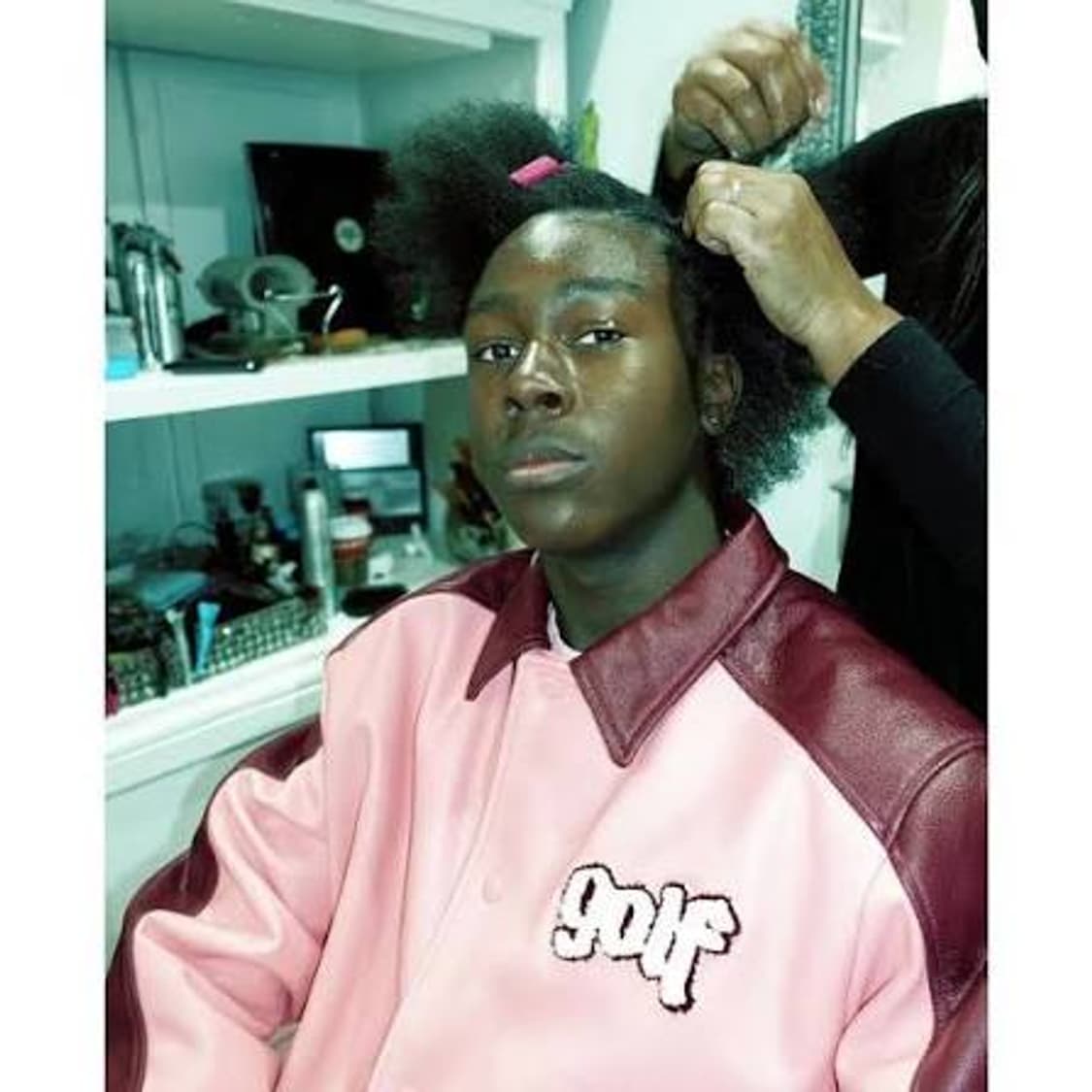 Golfwang leather jacket 골프왕 레더 자켓 바시티 상품이미지2