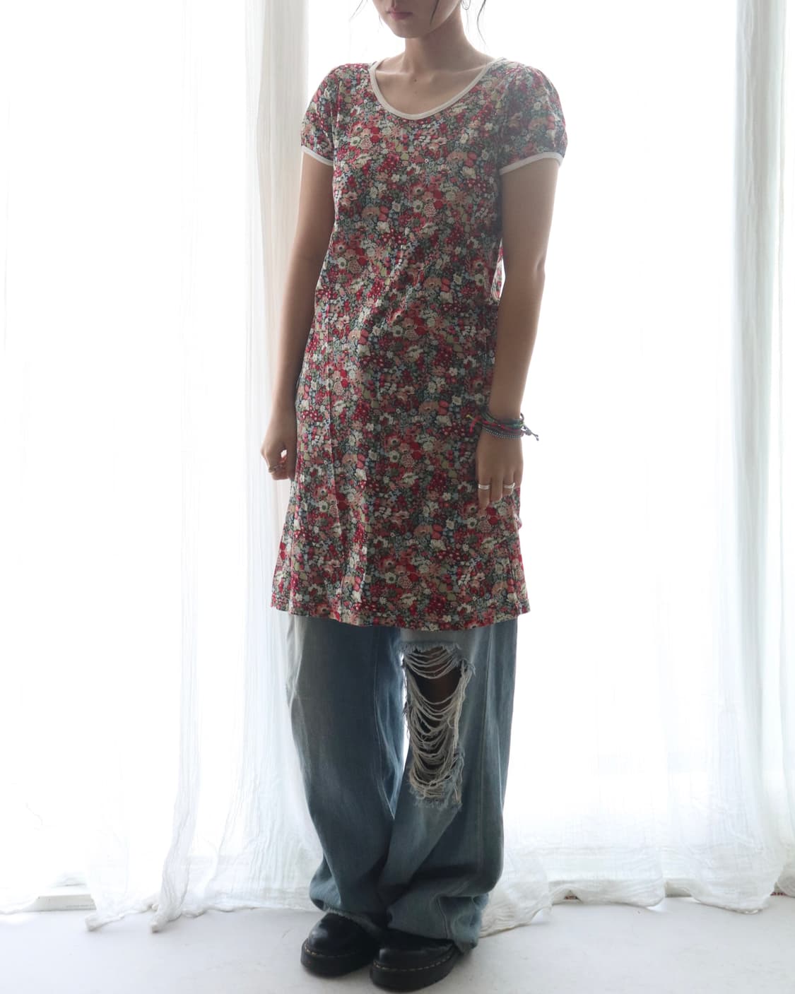 [Beams Boy] Liberty Floral Ribbon Dress 상품이미지2