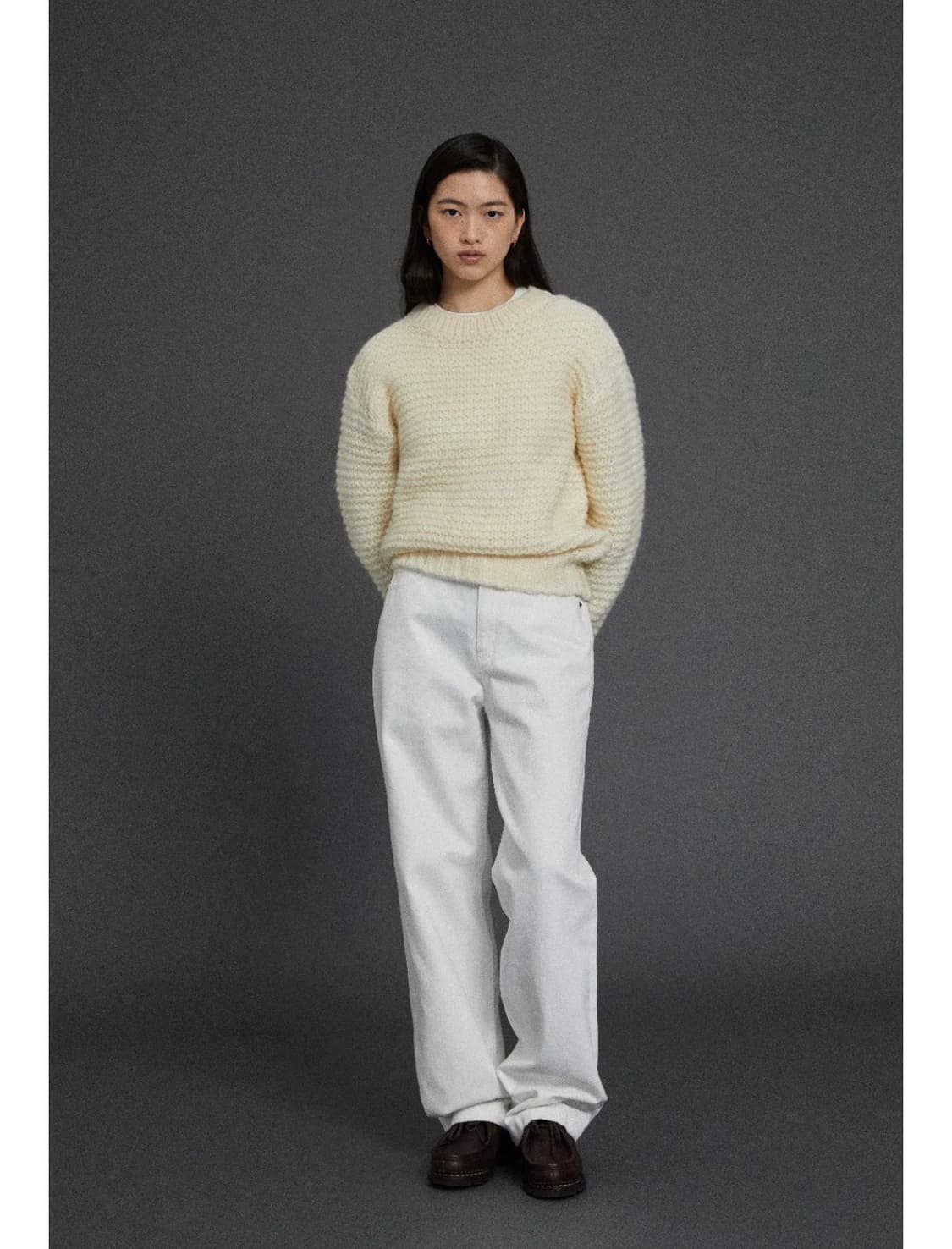 게드 GED ROUND NECK PULLOVER IVORY 상품이미지2