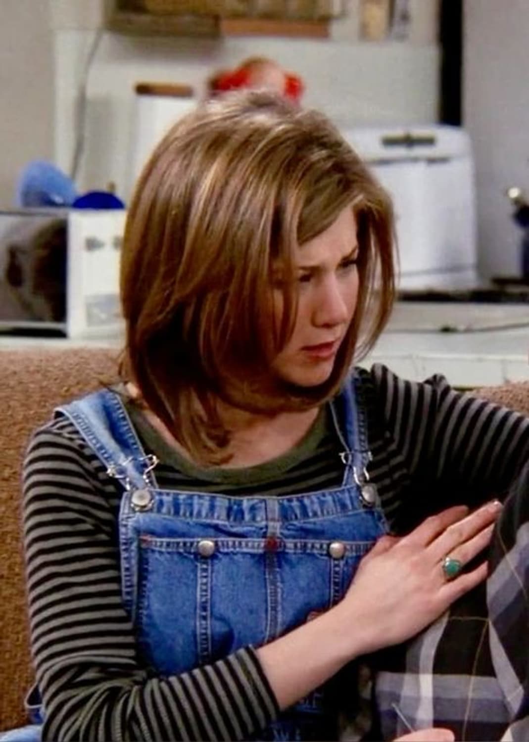 90s 빈티지 미디움워시 데님 오버롤 쇼츠 멜빵바지 청반바지 레이첼그린 상품이미지1