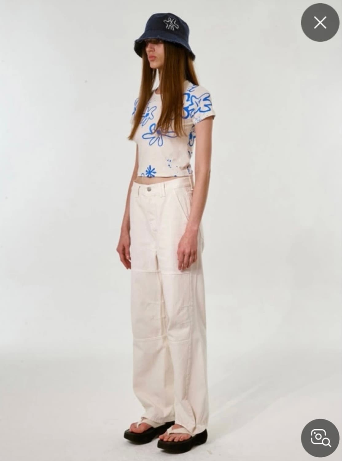 더오픈프로덕트 워크진 데님 팬츠 (화이트) 상품이미지1