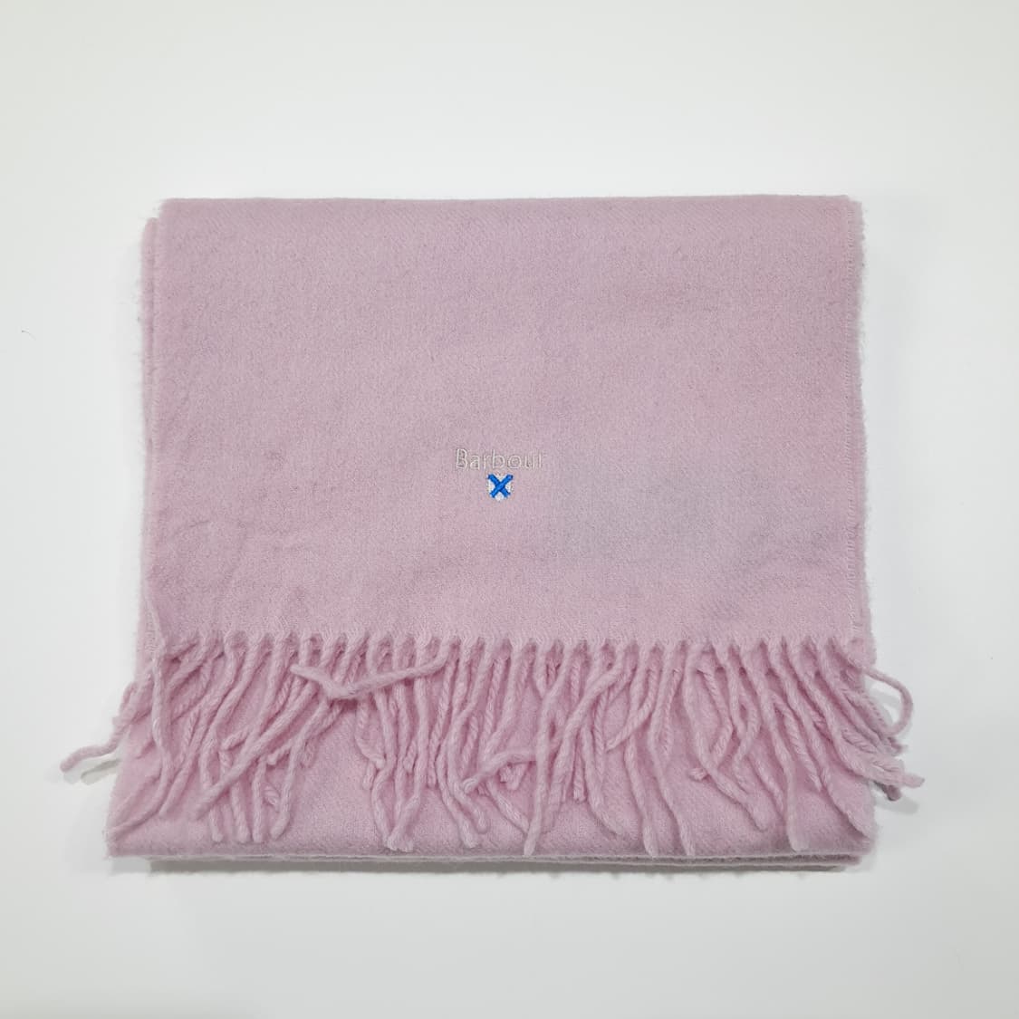 MX585 바버 00s 램스울 자수 핑크 머플러 목도리 상품이미지7