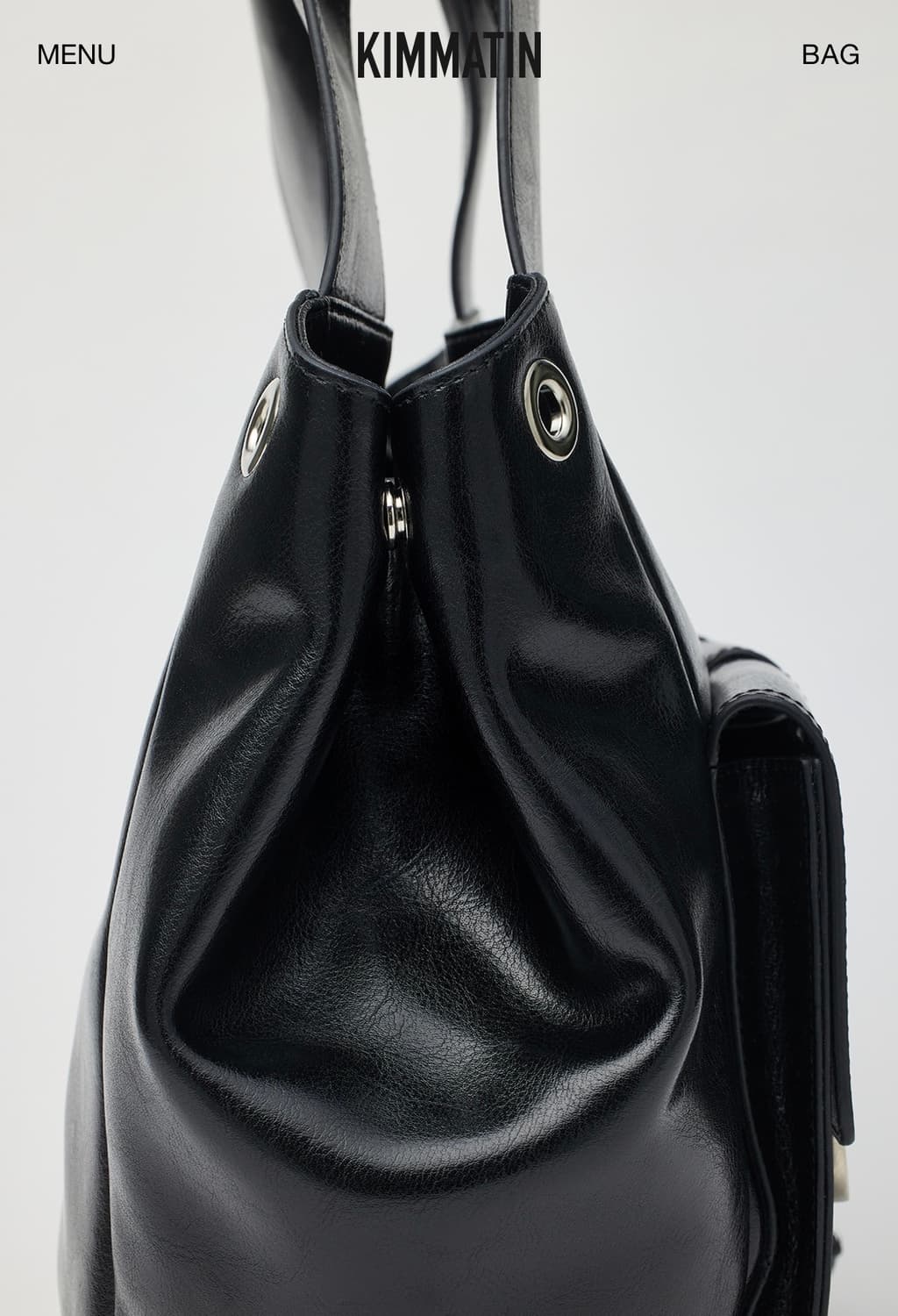 마뗑킴의 킴마틴 멀티포켓 레더 쇼퍼백 상품이미지4