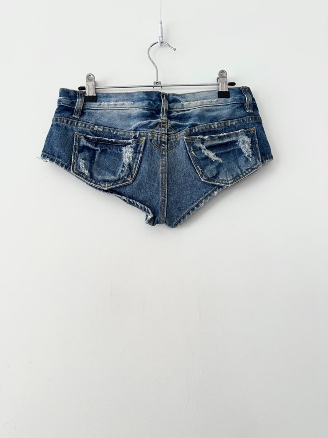 Two-way buckle short denim pants 상품이미지3