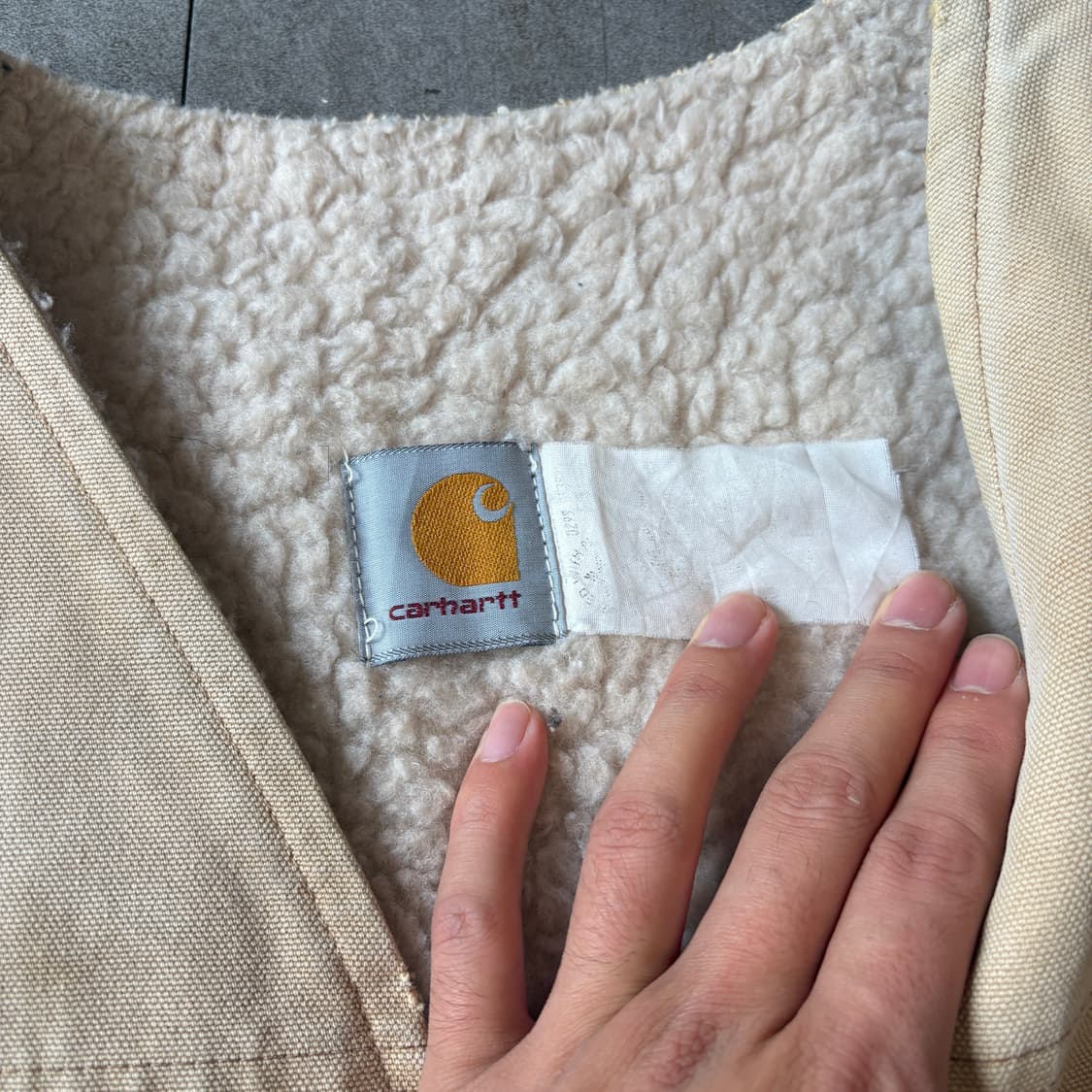 90년대 생산 칼하트 덕 캔버스 조끼 상품이미지5