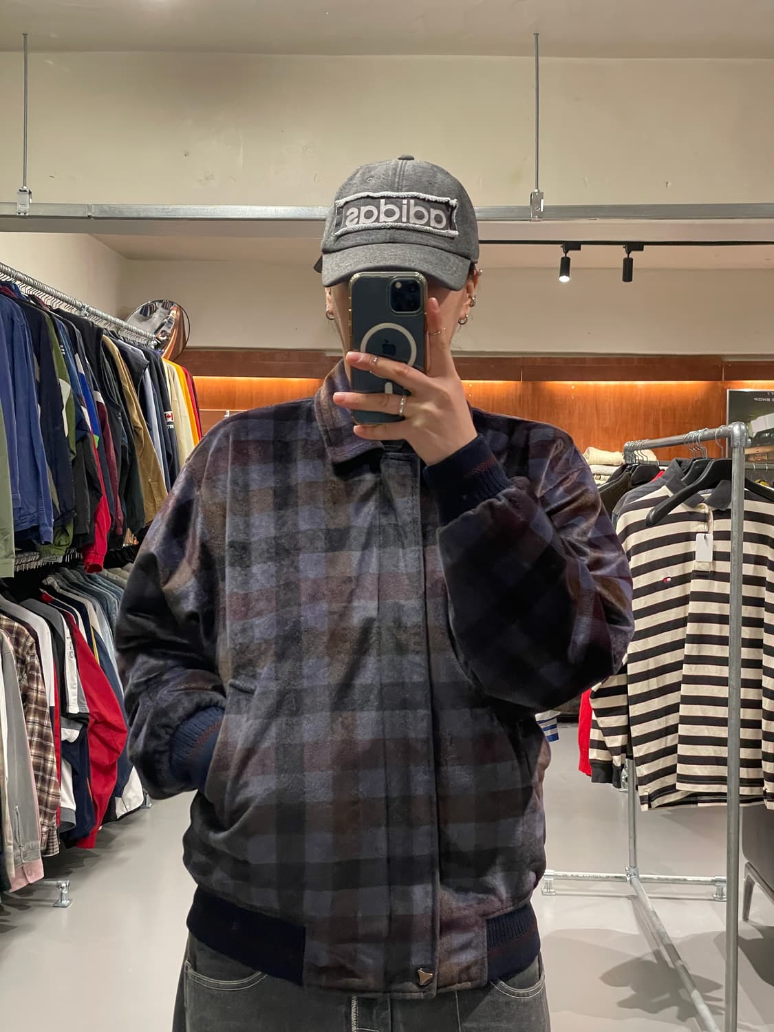 빈티지 체크 스웨이드 자켓   상품이미지2