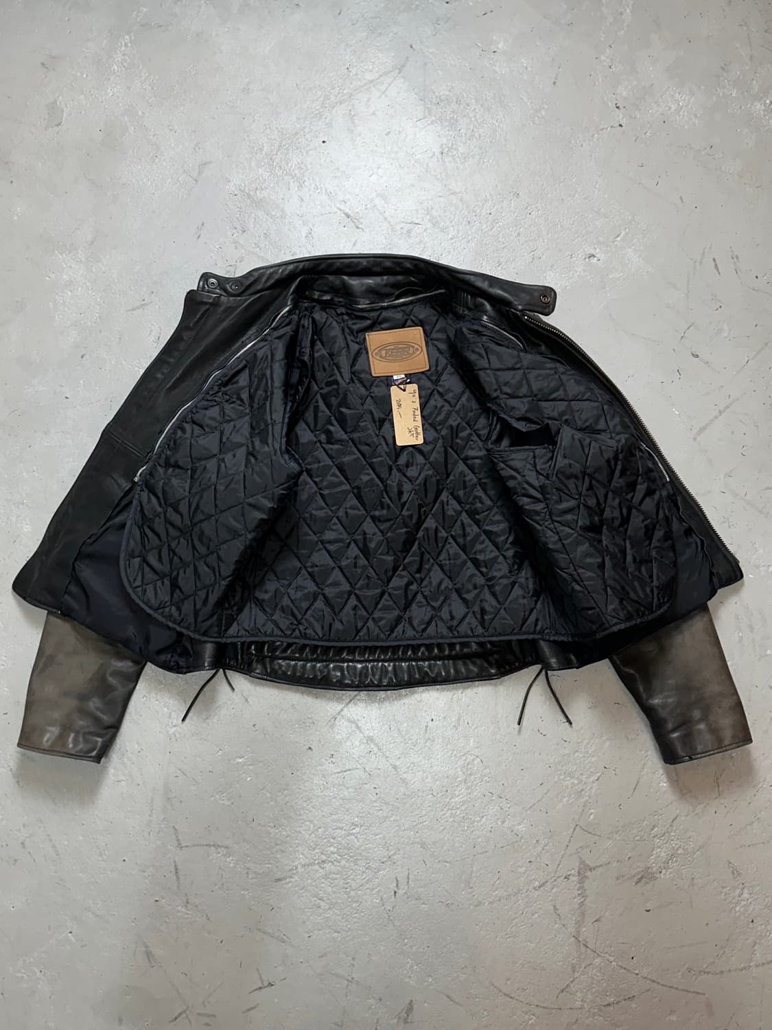 90's USA Made 크롭 레더 자켓 빈티지 라이더 자켓 상품이미지7