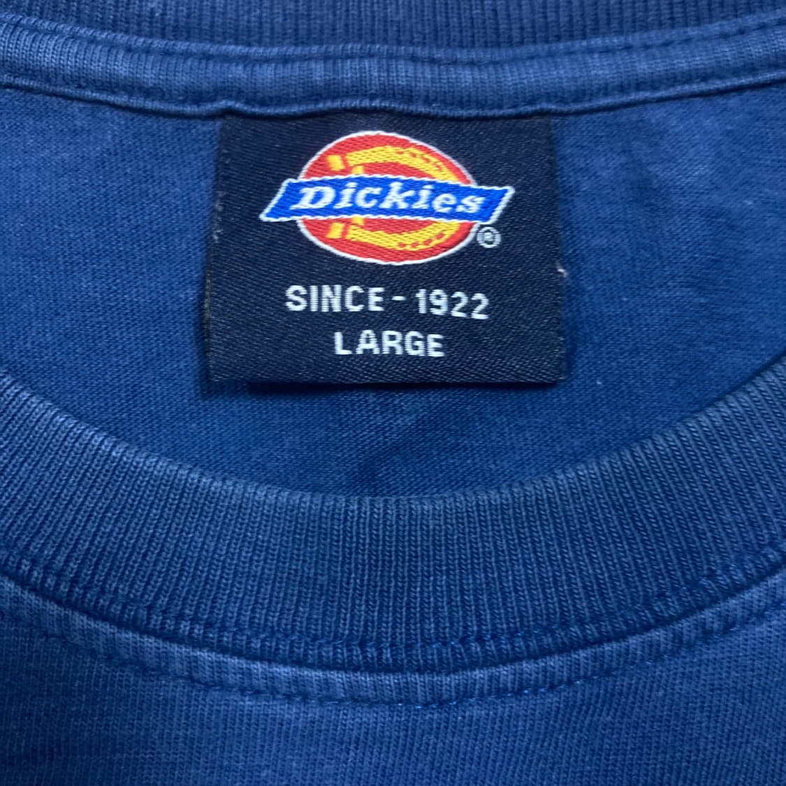 디키즈 y2k 스펠아웃 빅로고 네이비 반팔티 상품이미지3