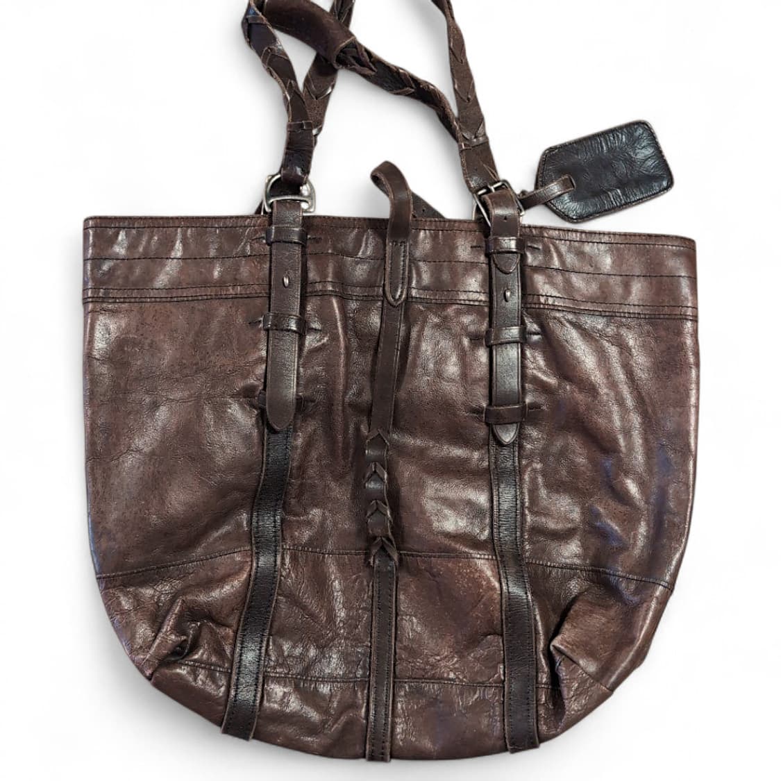 랄프로렌 헤리티지 빈티지가공 소가죽 토트백 상품이미지2