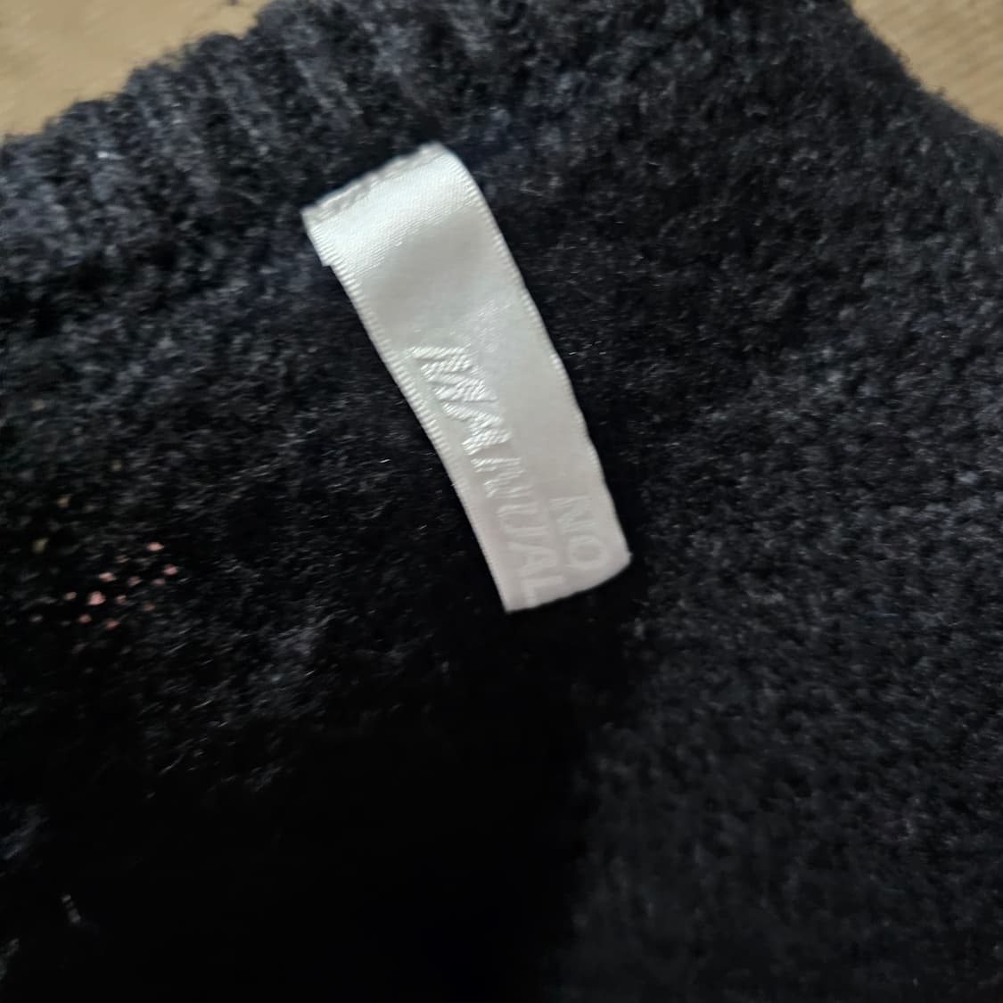 노매뉴얼 플레인 모헤어 니트 블랙XL 상품이미지3