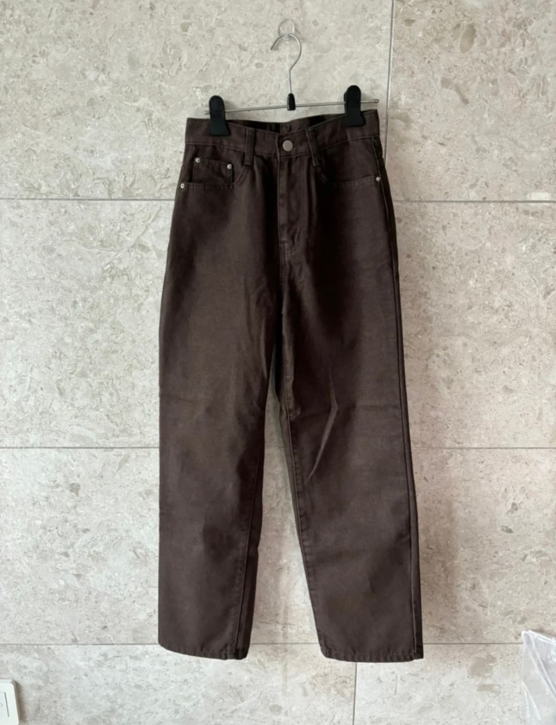 갈색 면바지 갈색 데님바지 브라운 바지 상품이미지1
